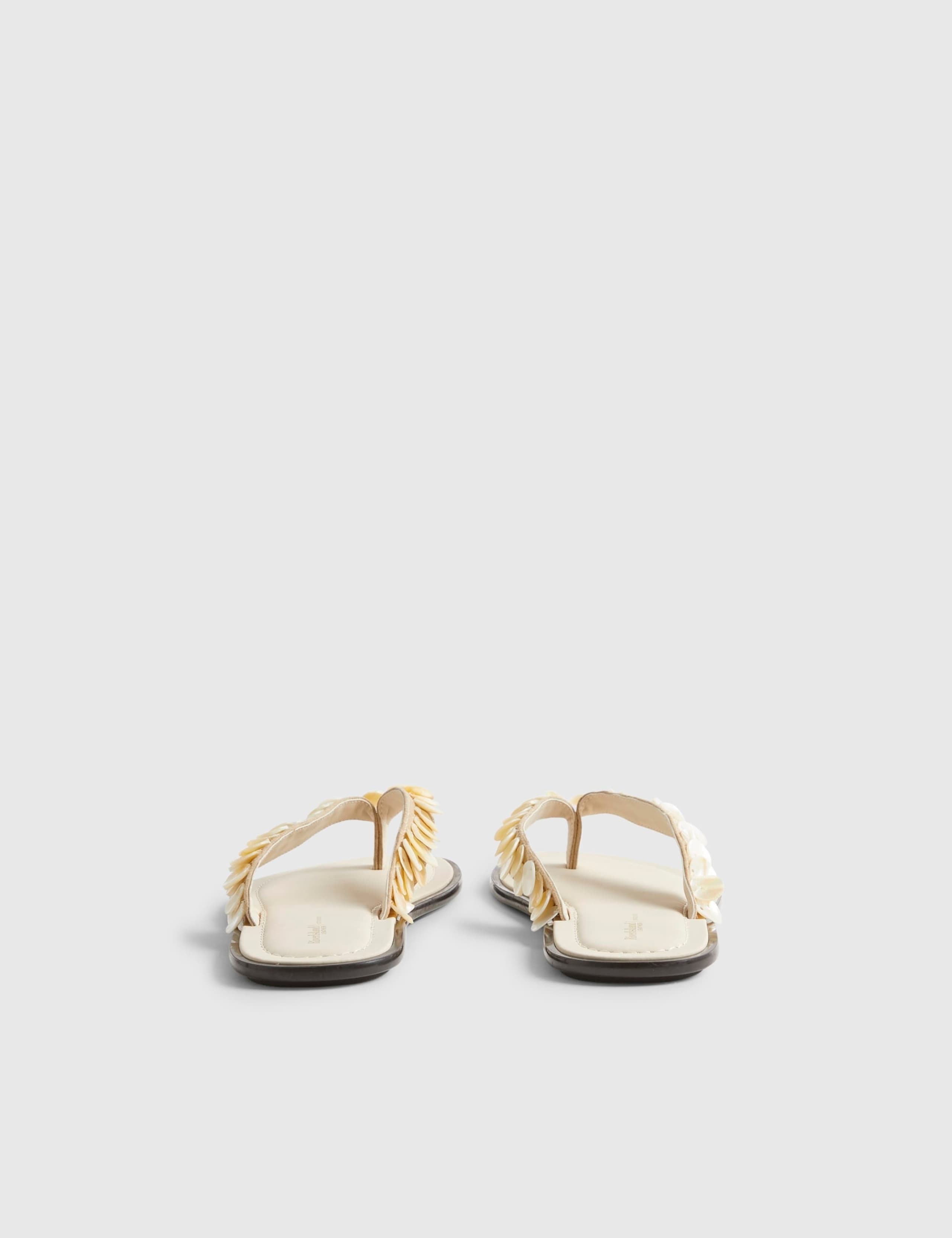 Mother of Pearl Embellished Toe Thong Sandals 4 of 5