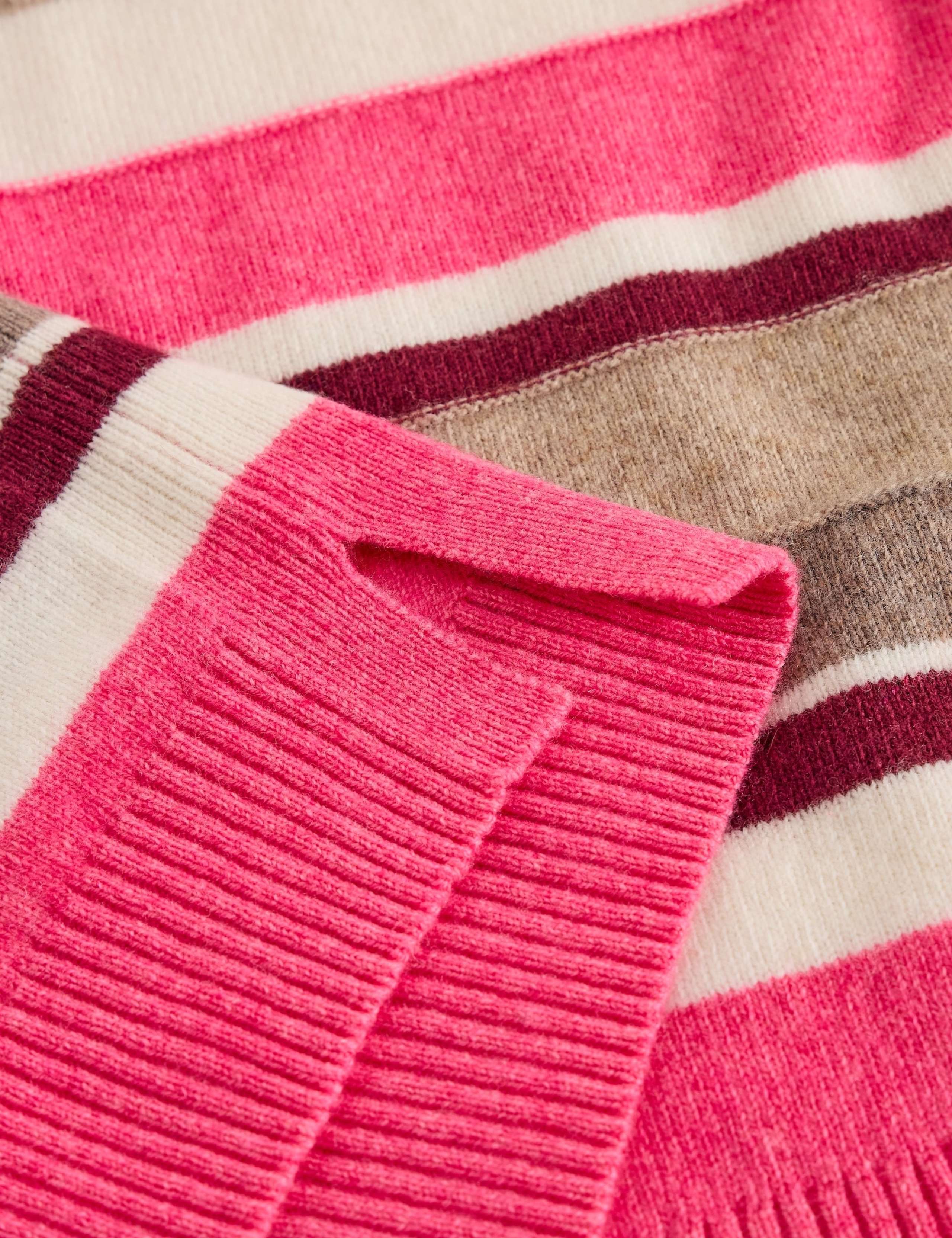 Wool Blend Striped V-Neck Jumper 6 of 6