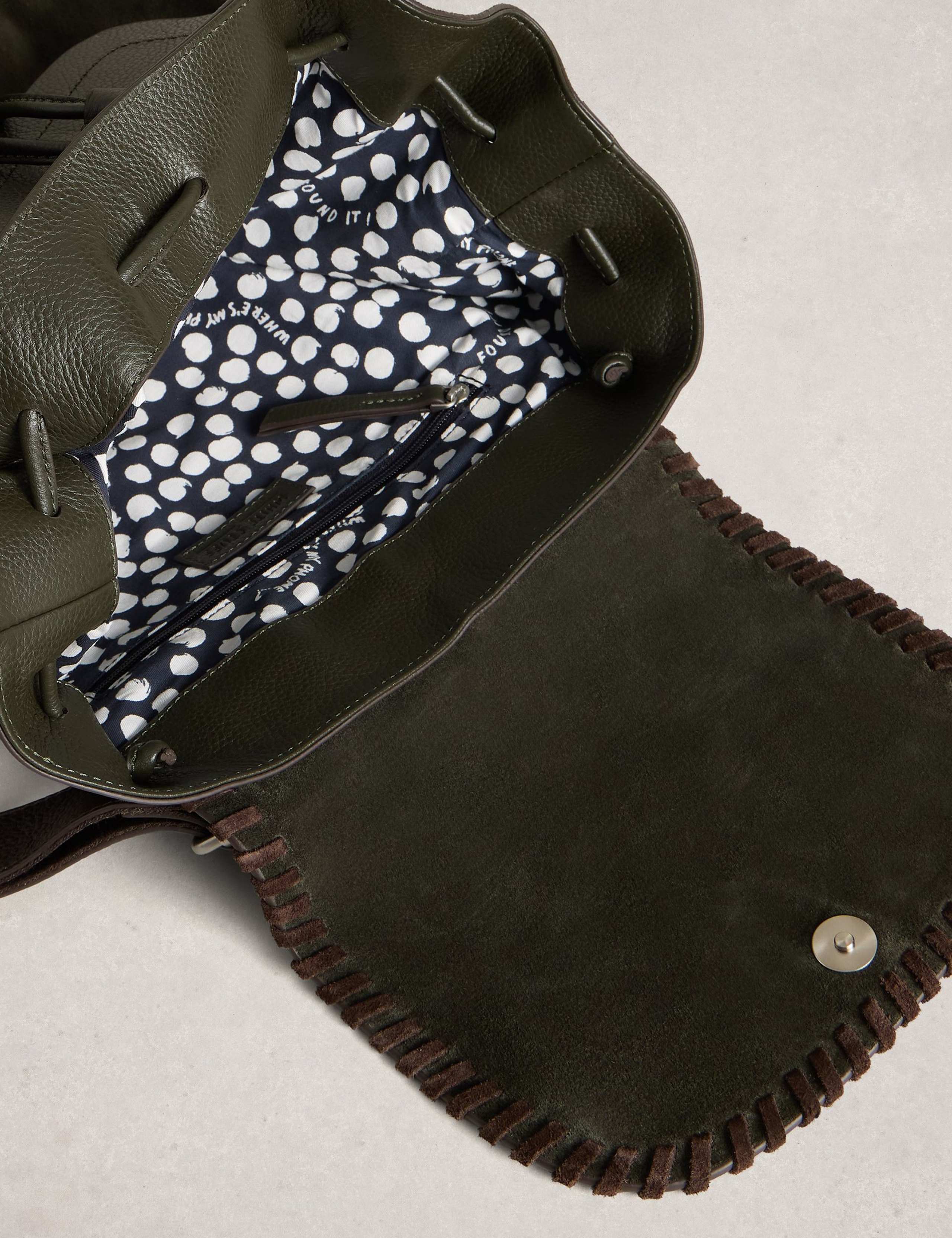 Leather Drawstring Backpack 2 of 5