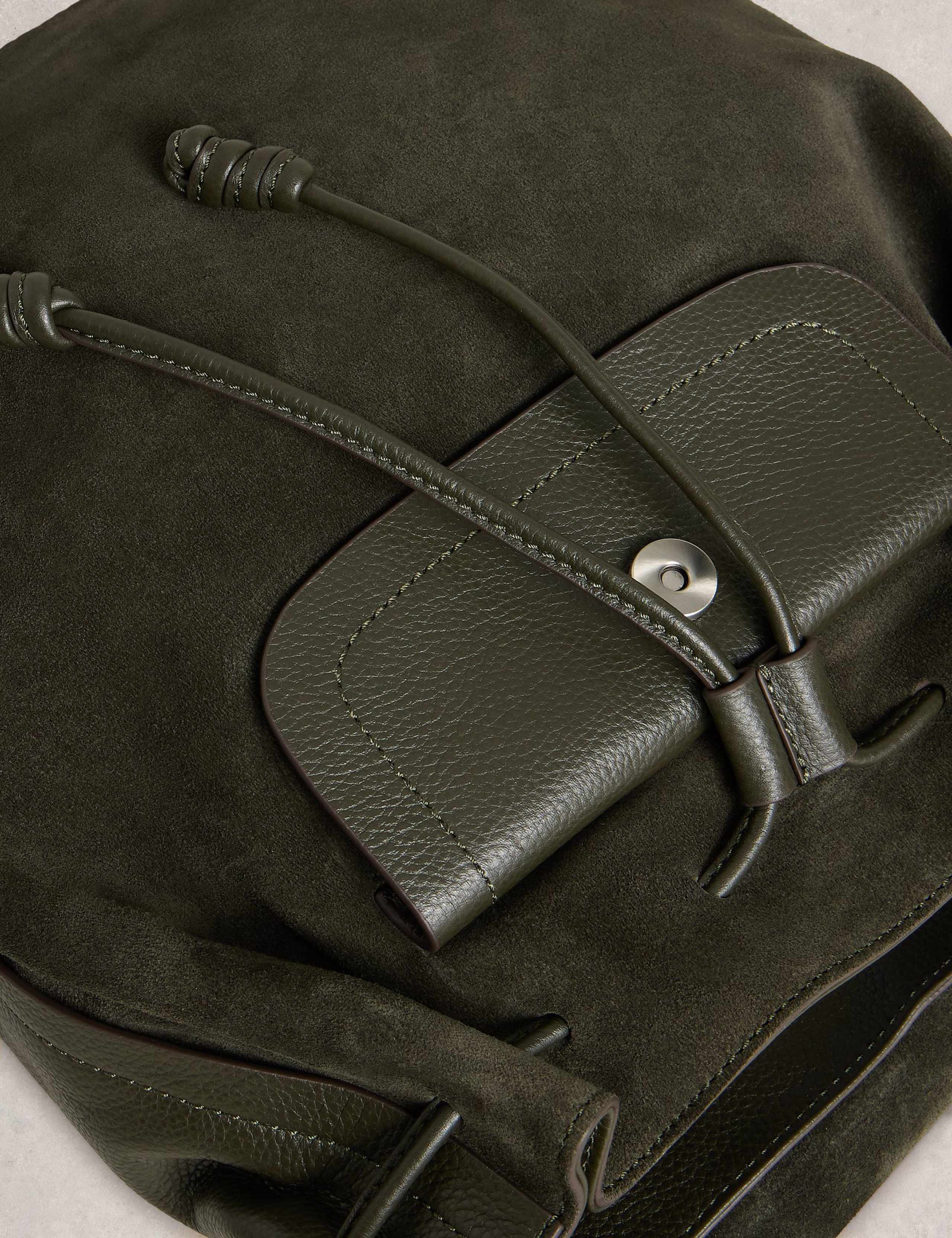 Leather Drawstring Backpack 3 of 5