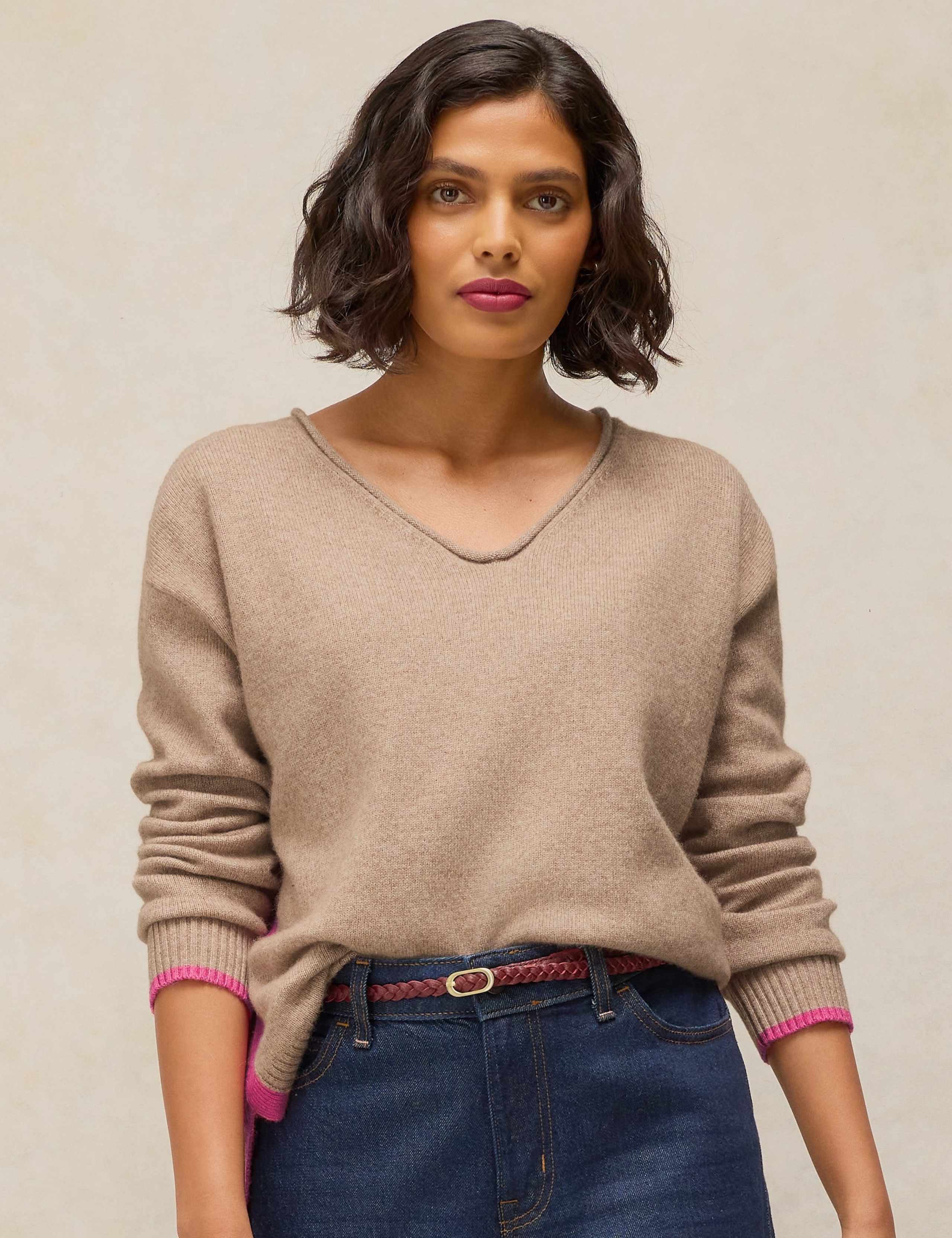 Wool Blend V-Neck Jumper 1 of 6
