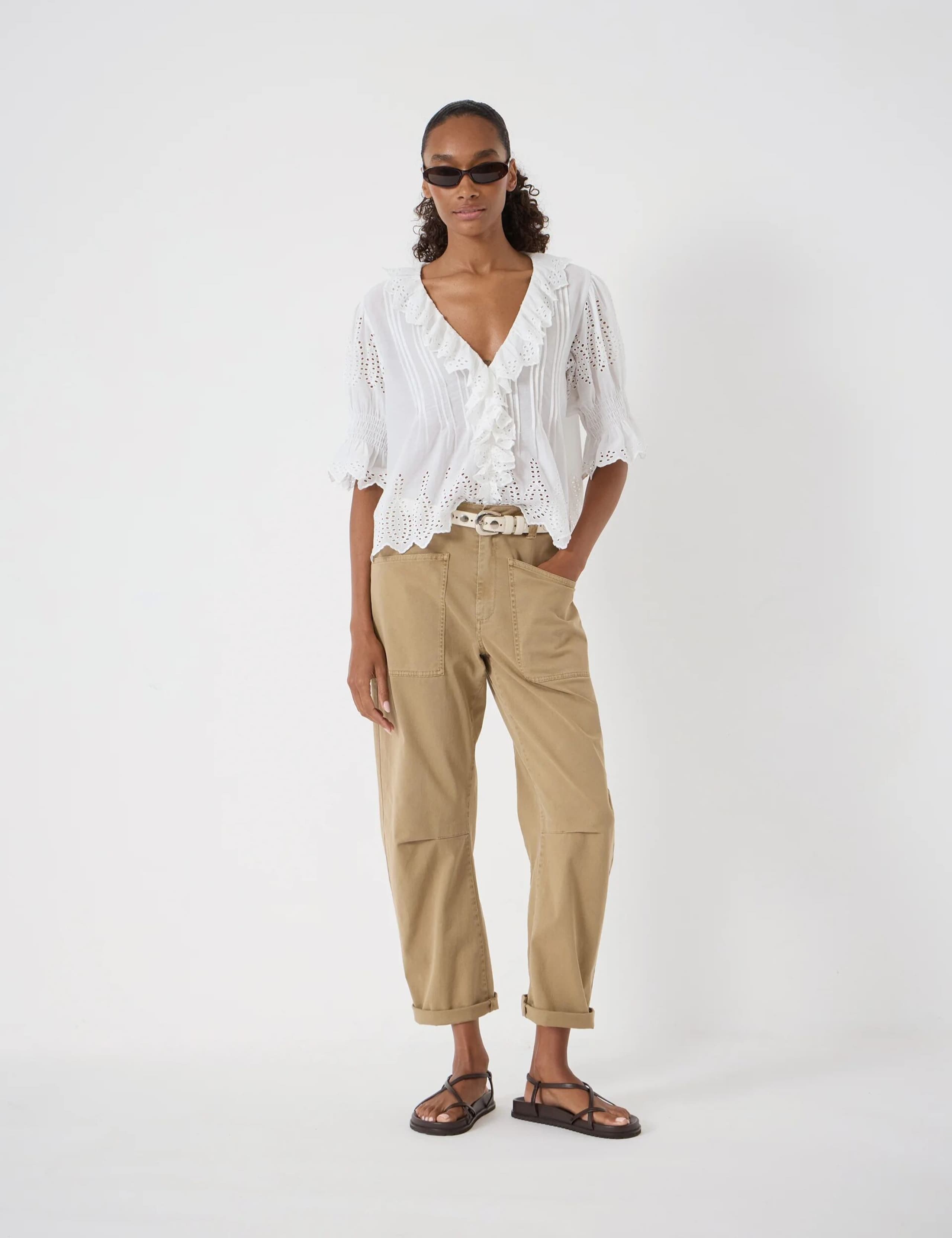 Cordi Cotton Rich Barrel Leg Trousers 3 of 5