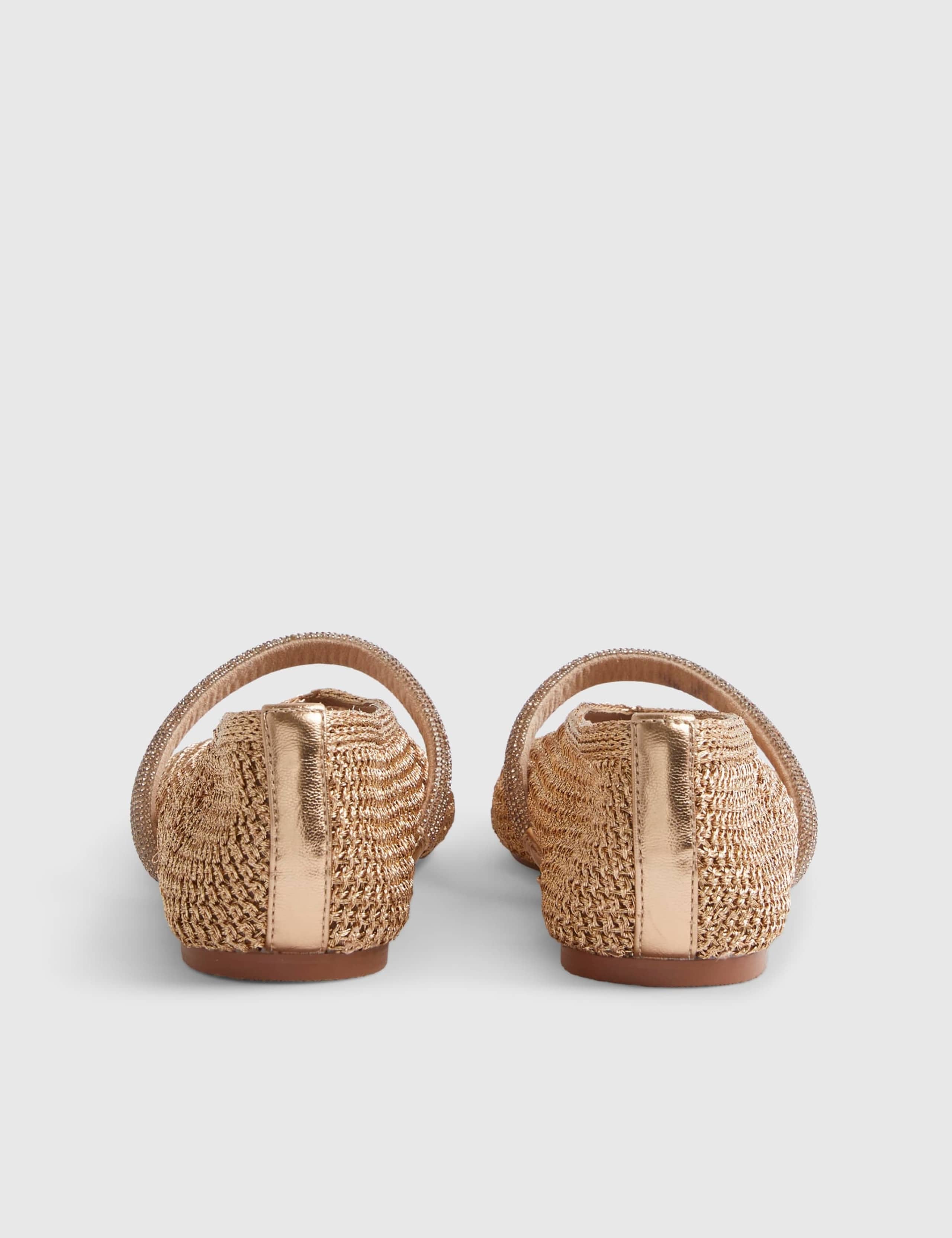 Crochet Style Flat Ballet Pumps 4 of 4