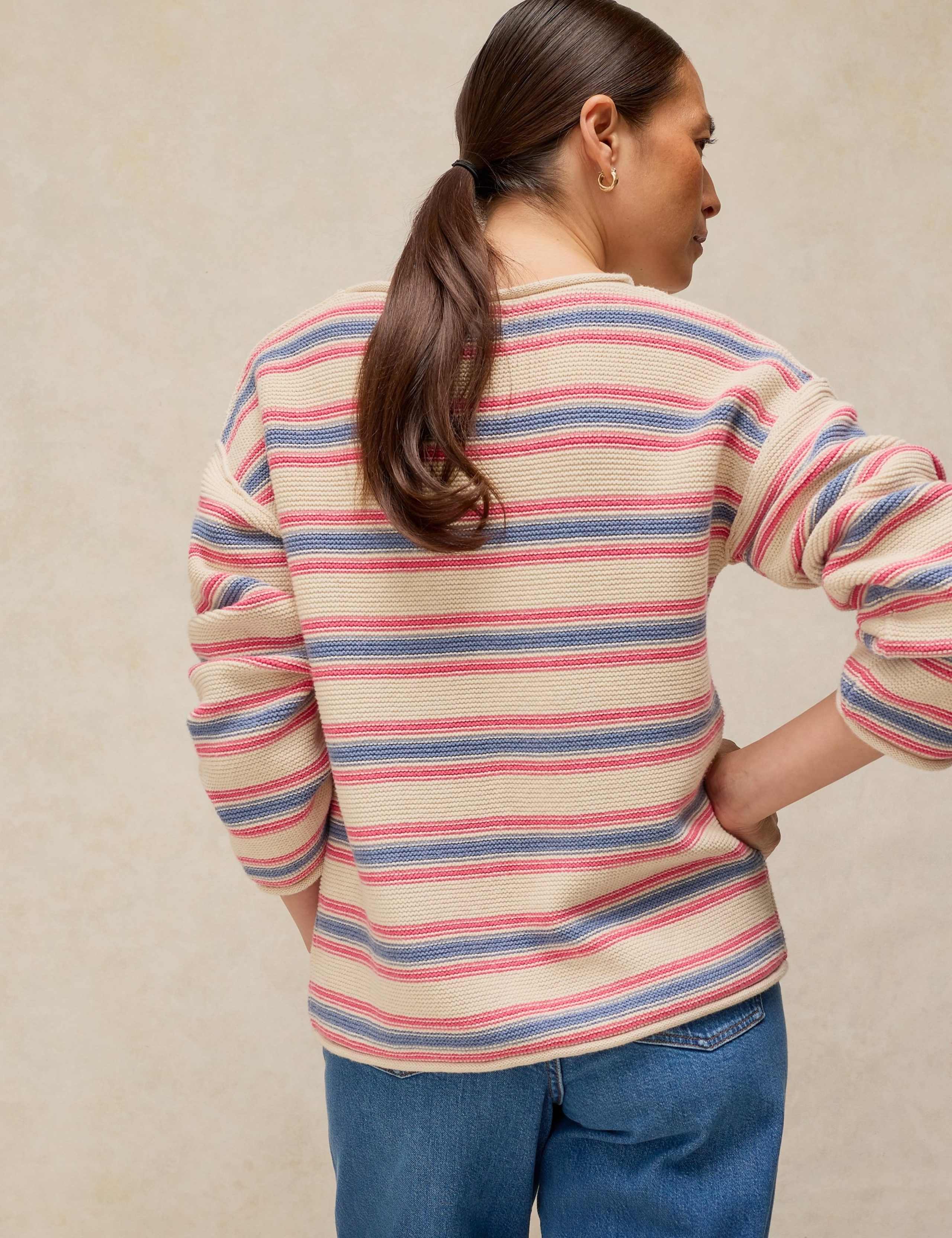 Pure Cotton Striped Jumper 4 of 6