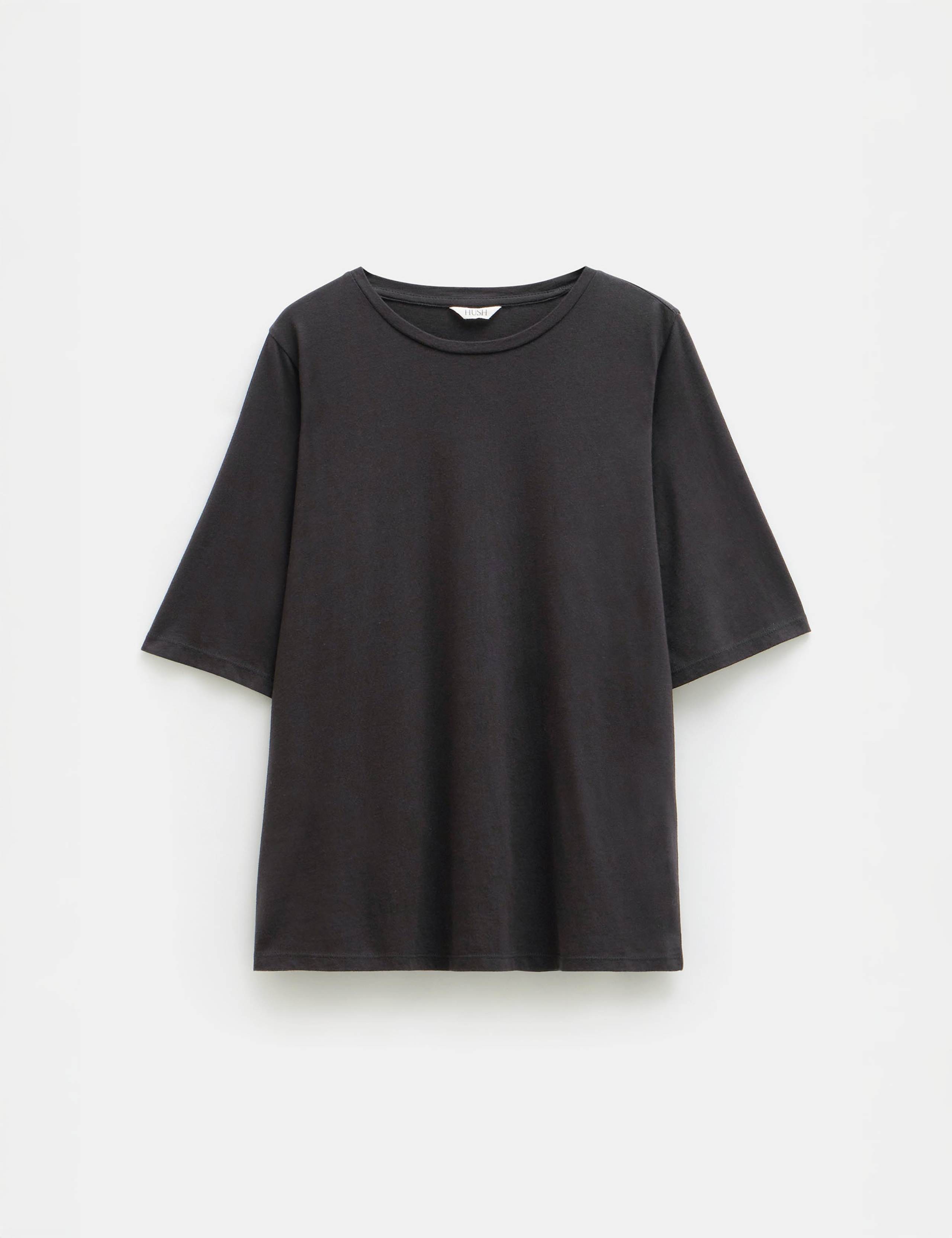 Reece Cotton Rich Crew Neck Drapey T-Shirt 2 of 5