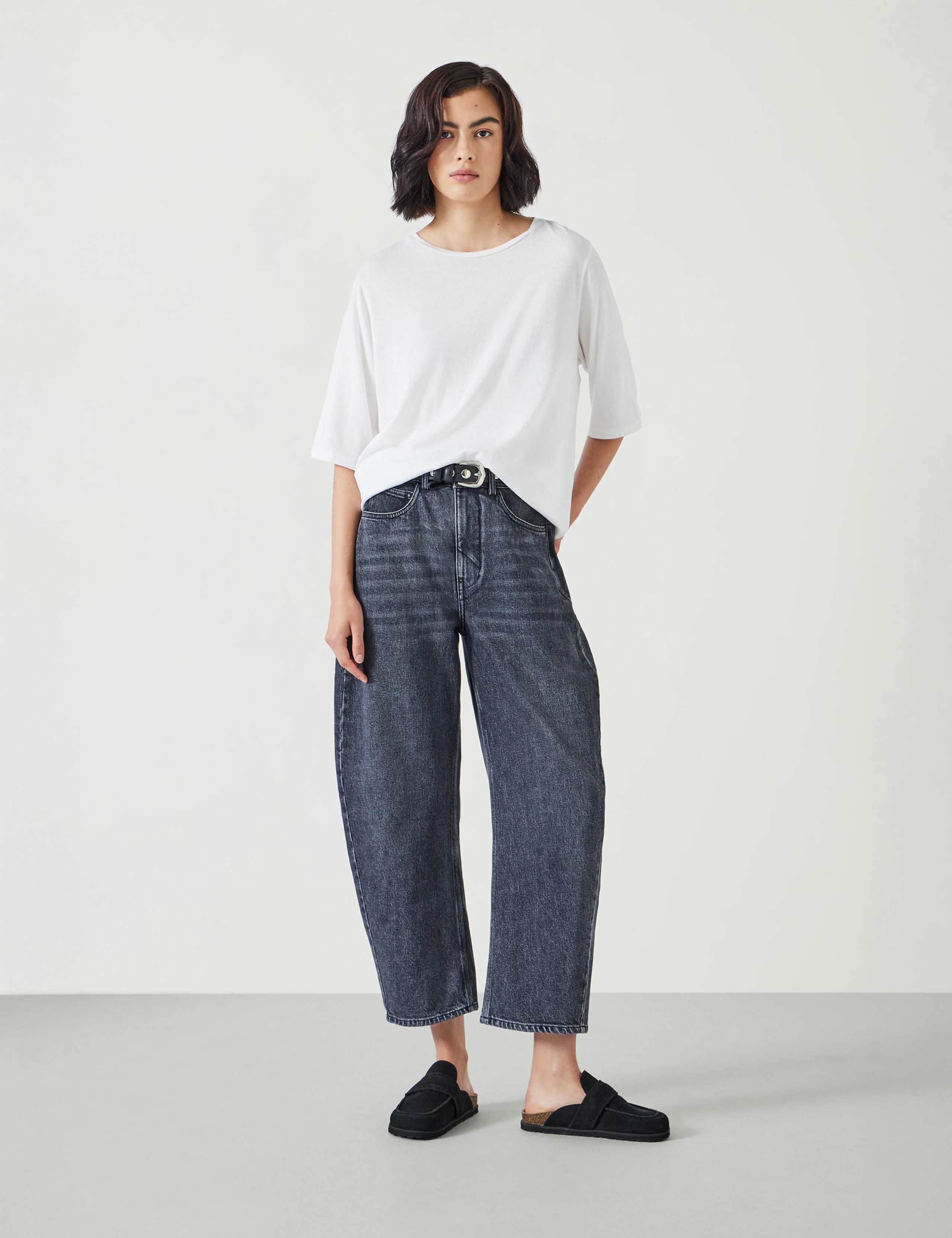 Reece Cotton Rich Crew Neck Drapey T-Shirt 5 of 5