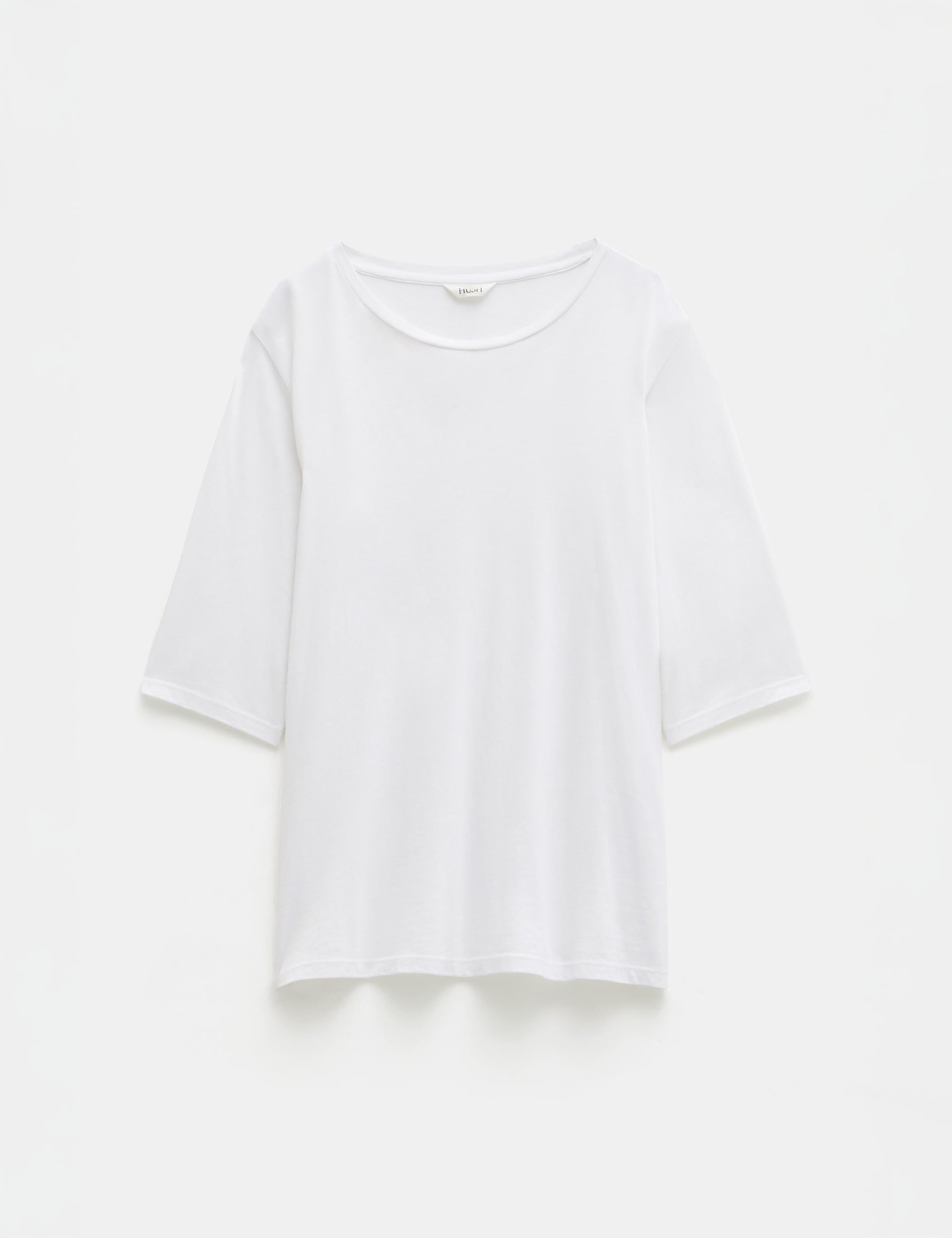Reece Cotton Rich Crew Neck Drapey T-Shirt 2 of 5