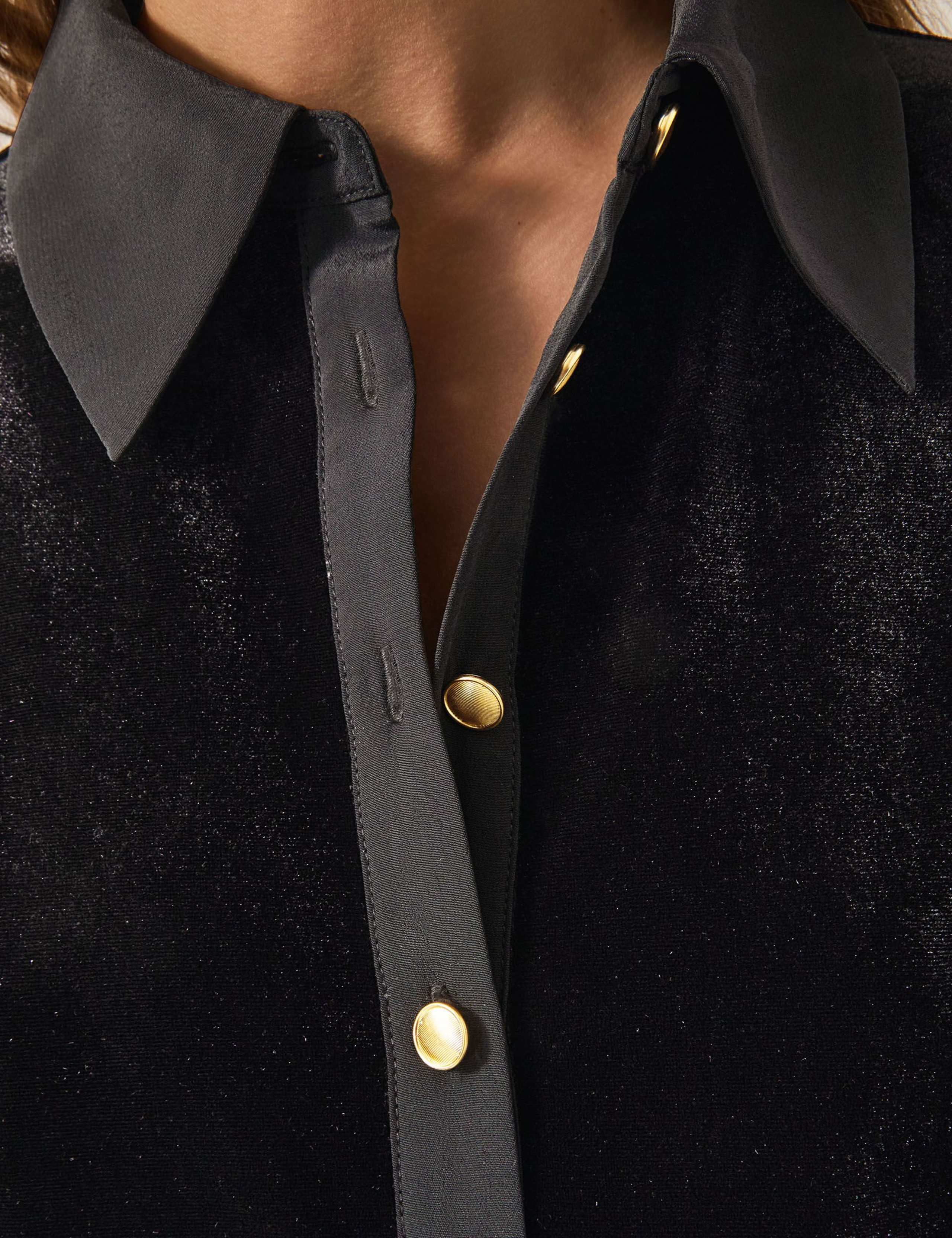 Velvet Collared Blouse 3 of 5
