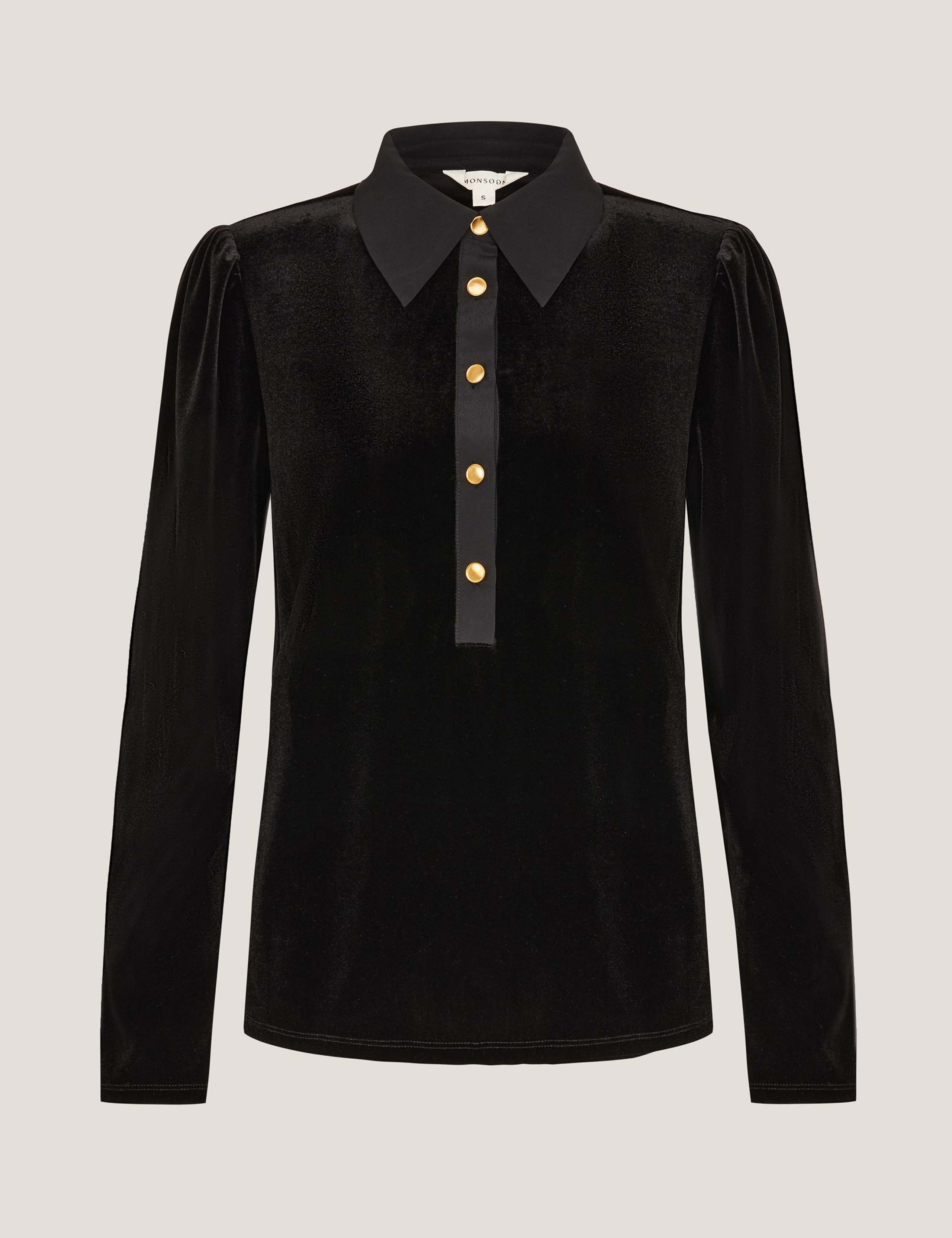 Velvet Collared Blouse 2 of 5