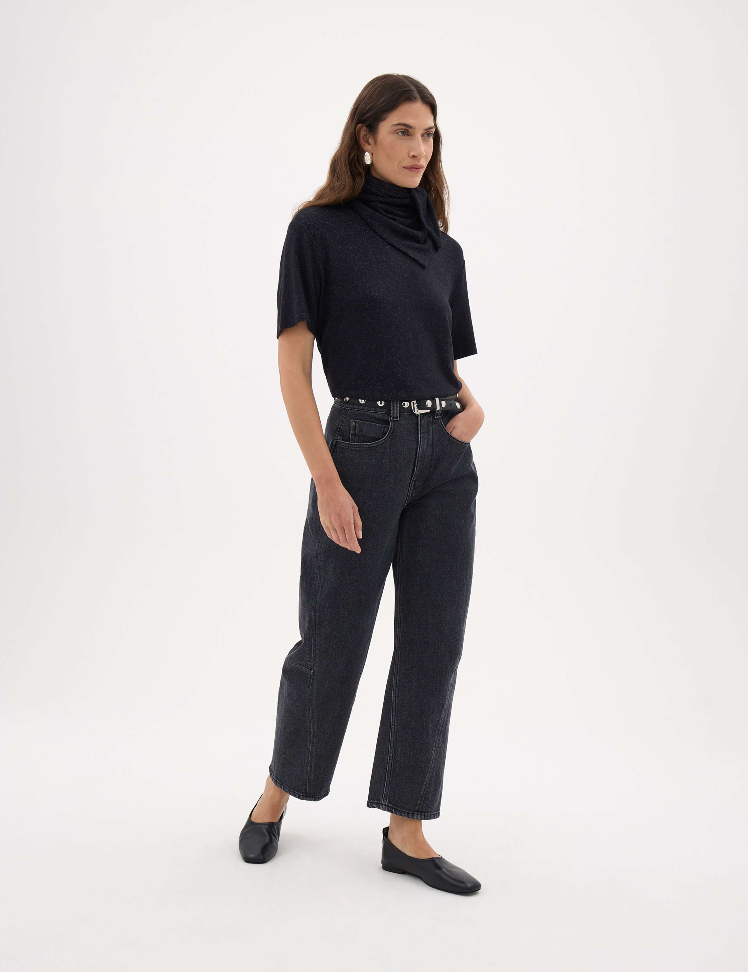 Supersoft Relaxed Fit T-Shirt and Scarf 6 of 6