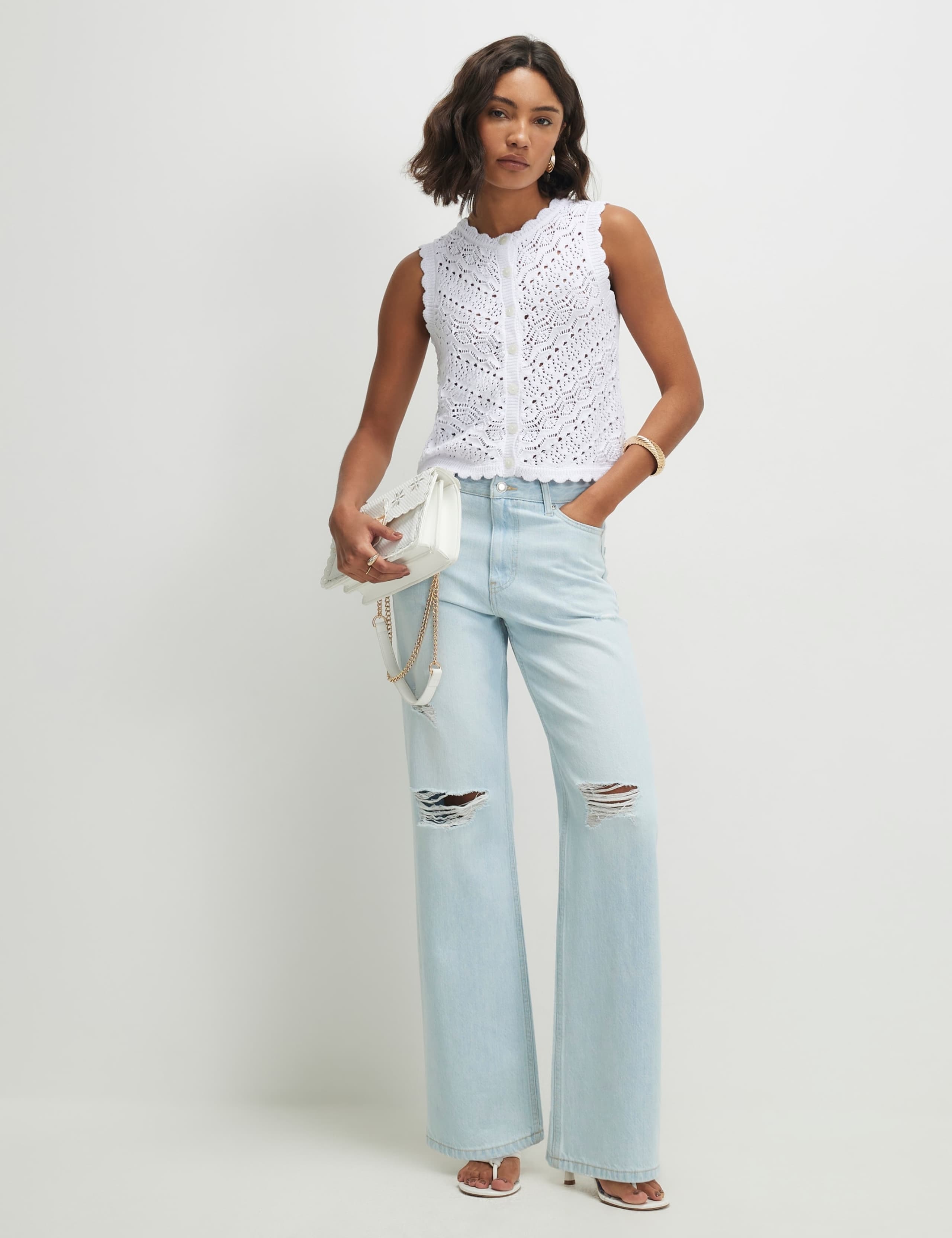 Pure Cotton Open Stitch Knitted Top 4 of 4