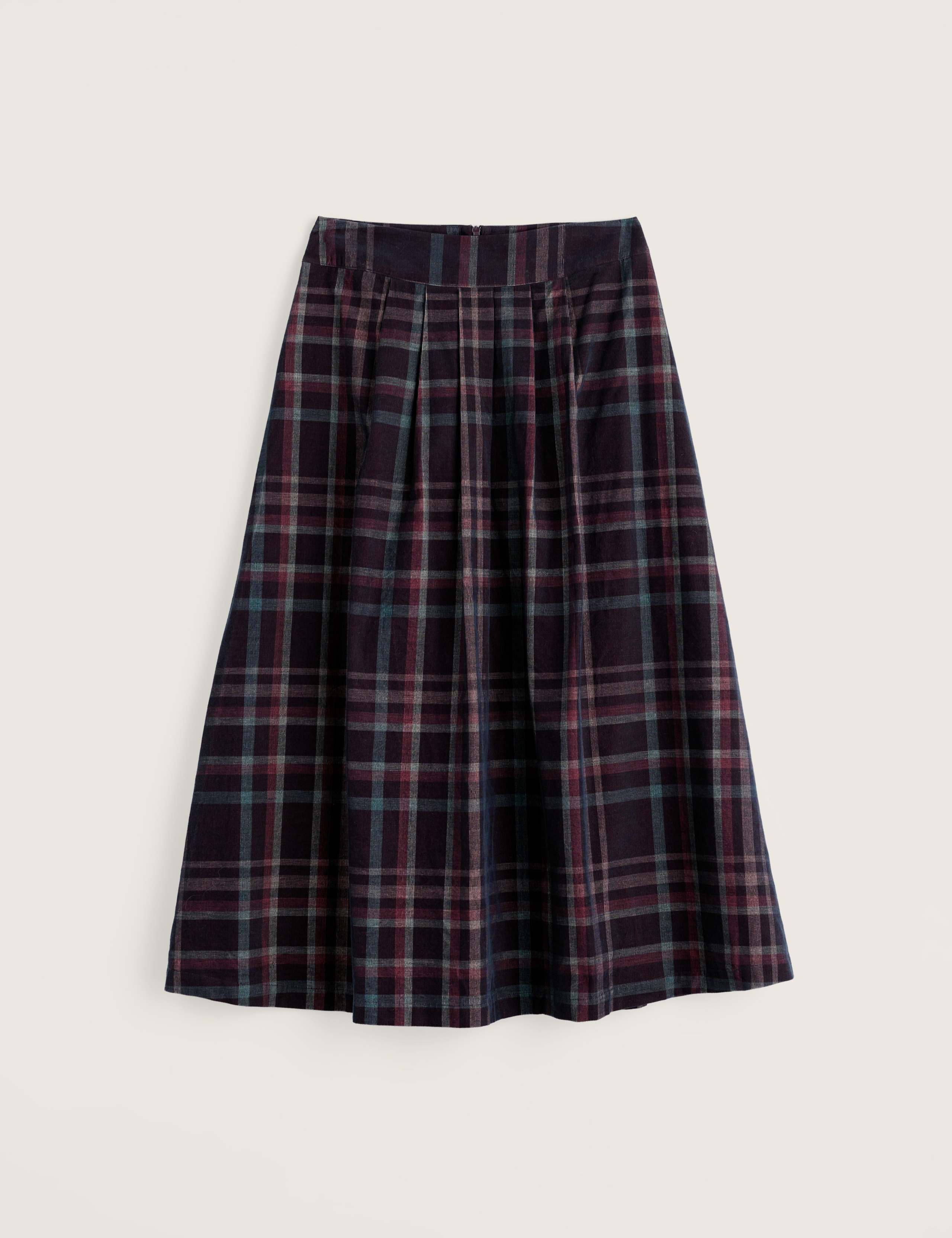 Pure Cotton Checked Midi A Line Skirt 2 of 5