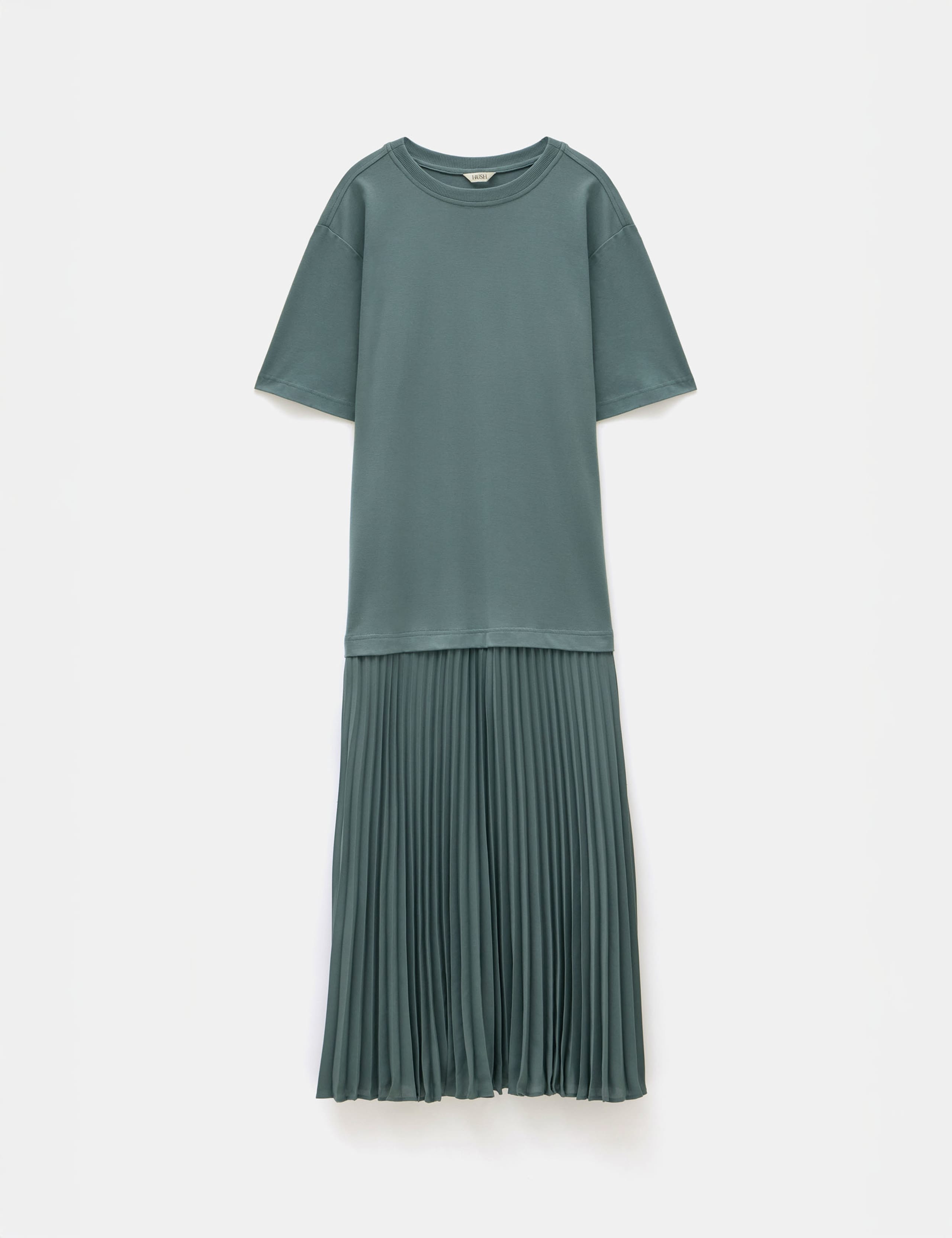 Esme Cotton Rich Pleated Midi T-Shirt Dress 2 of 5