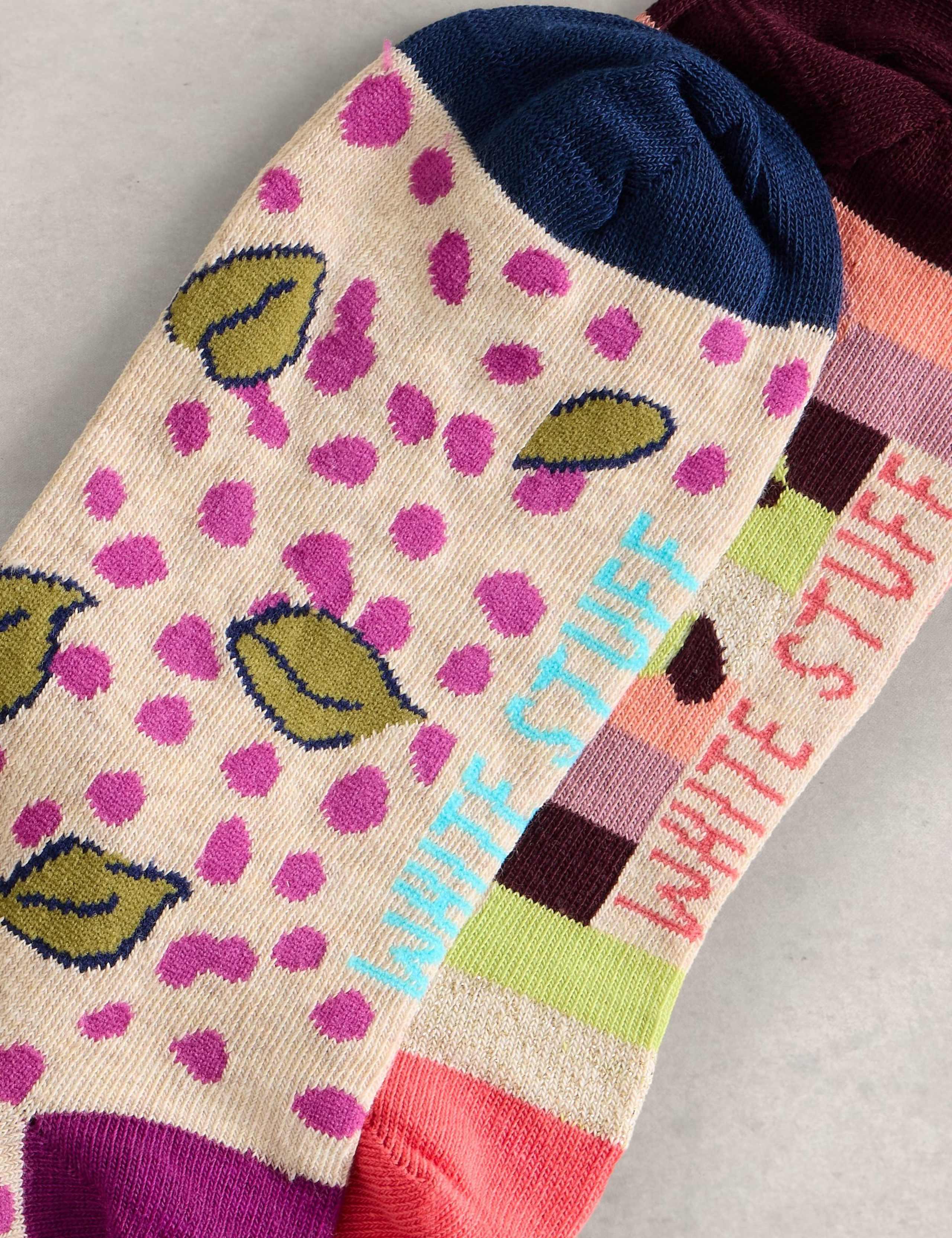 2pk Cotton Rich Ankle Socks 2 of 2