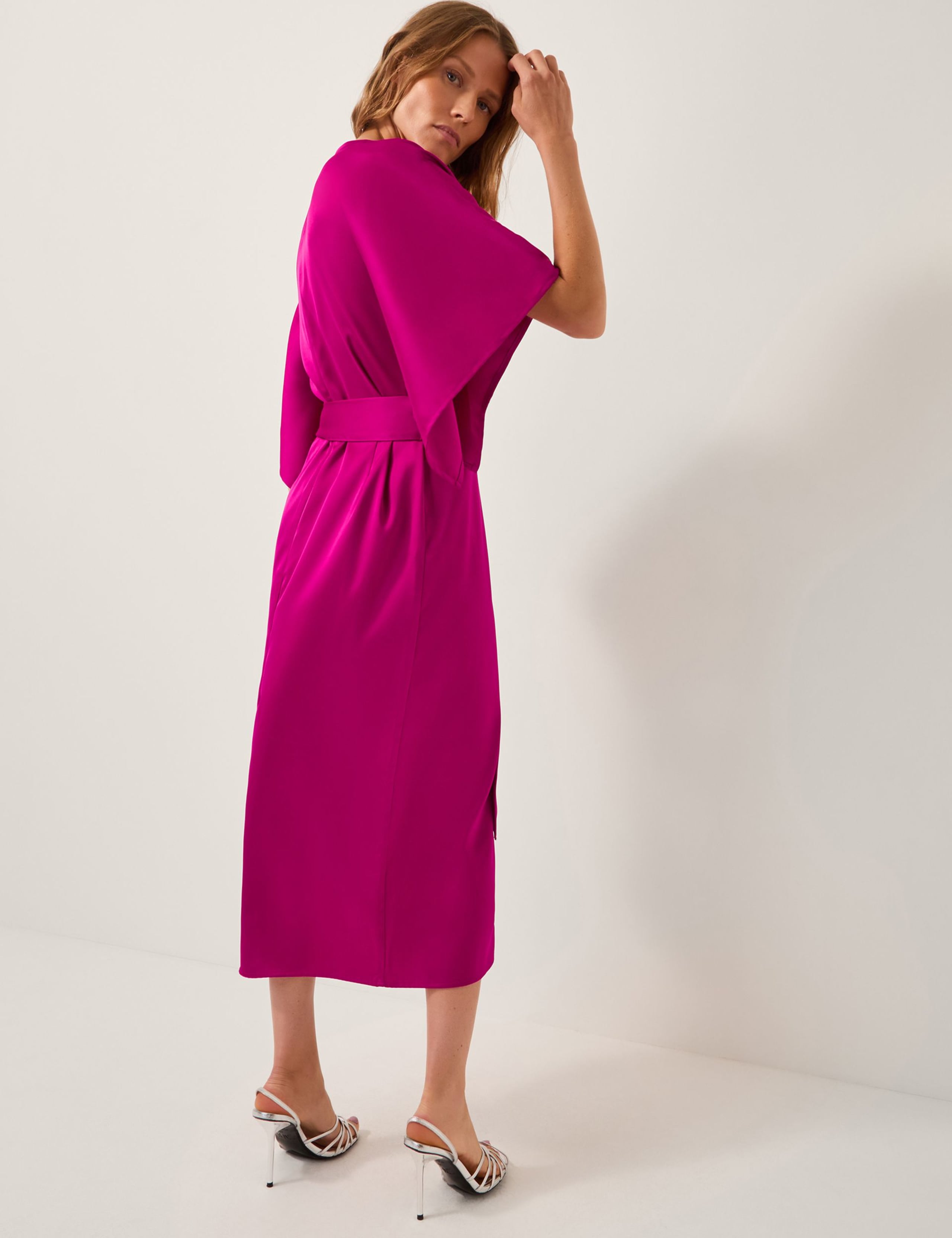 Midi Kimono Wrap Dress 3 of 4