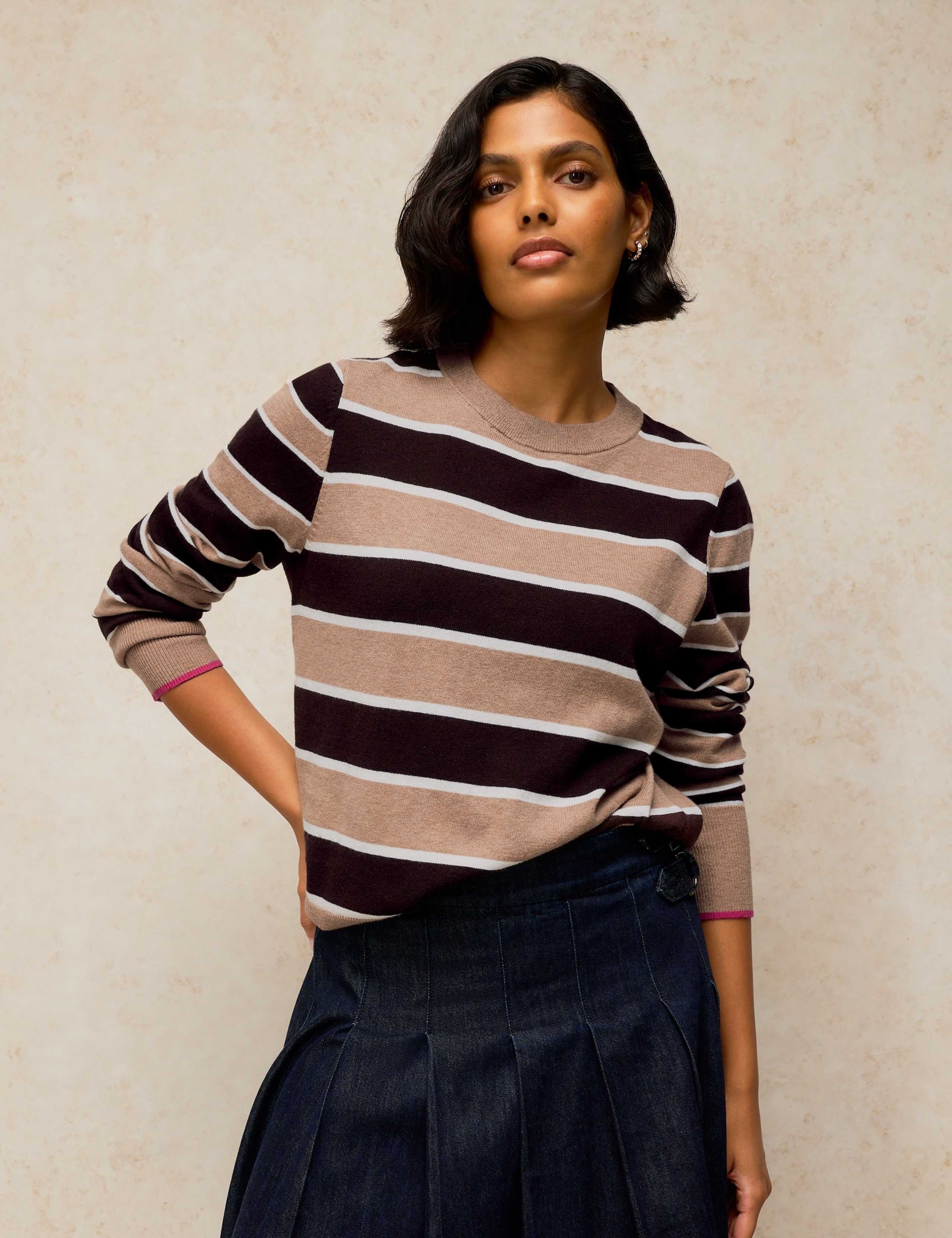 Cotton Rich Striped Jumper 1 of 6