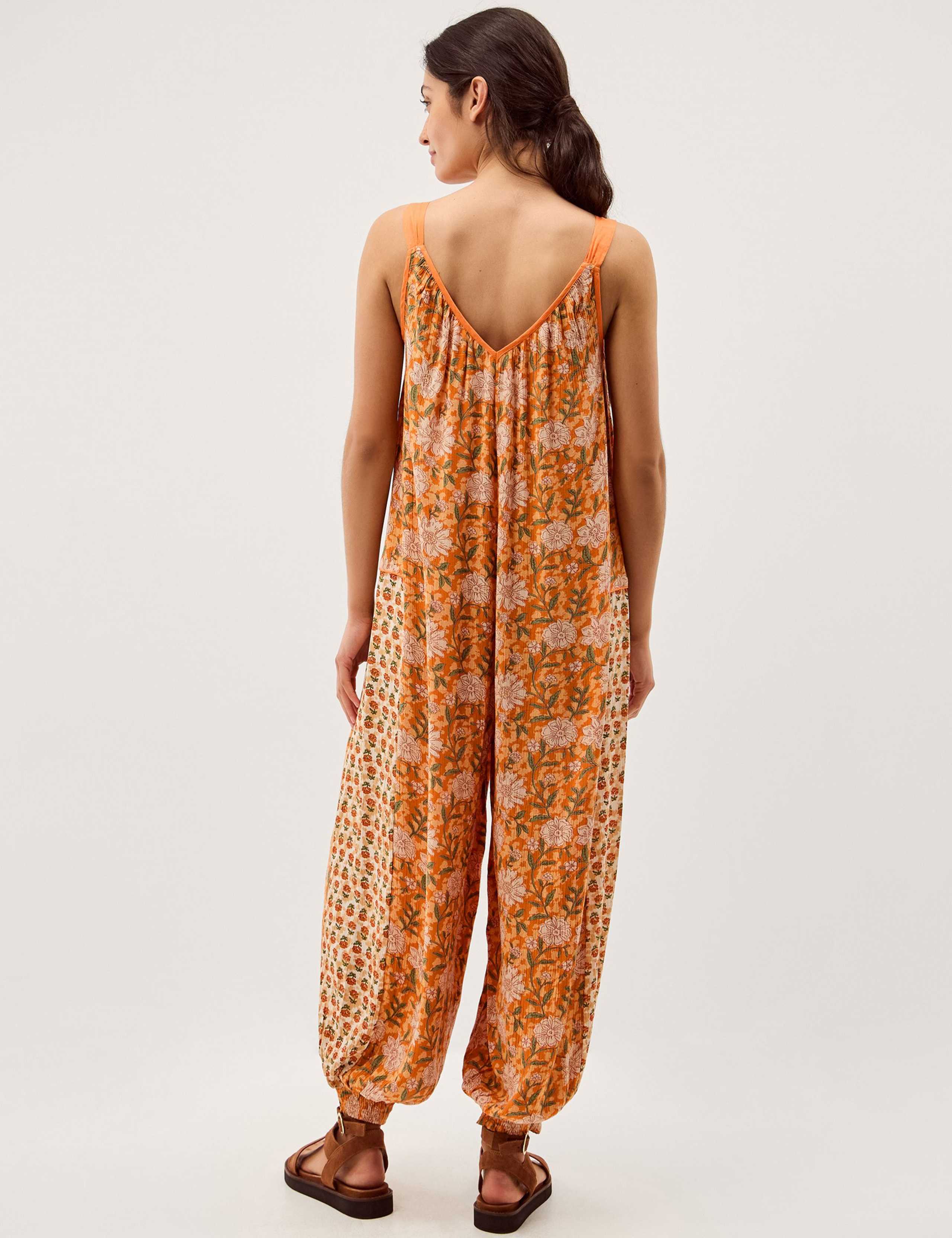 Floral V-Neck Sleeveless Jumpsuit 3 of 5