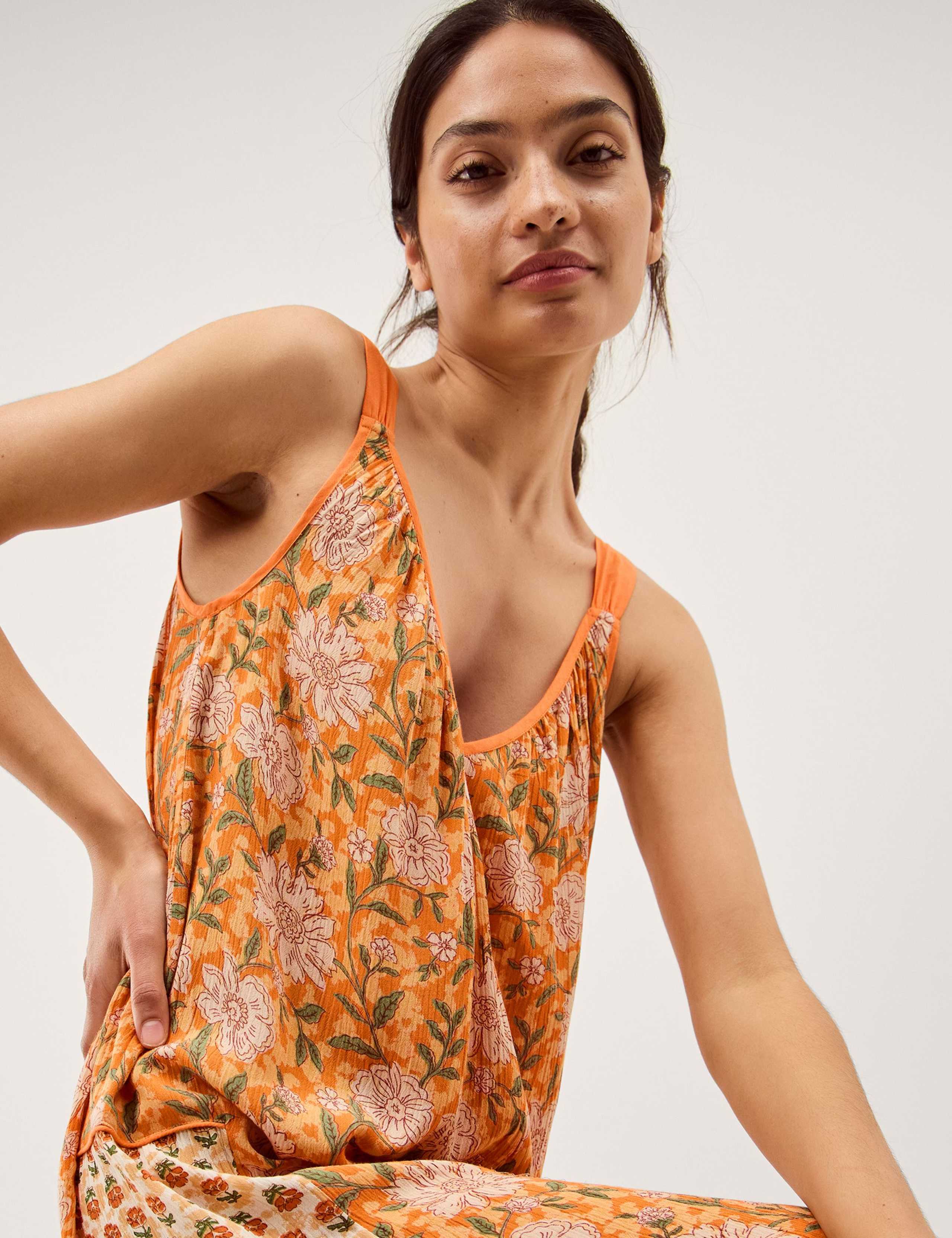 Floral V-Neck Sleeveless Jumpsuit 5 of 5