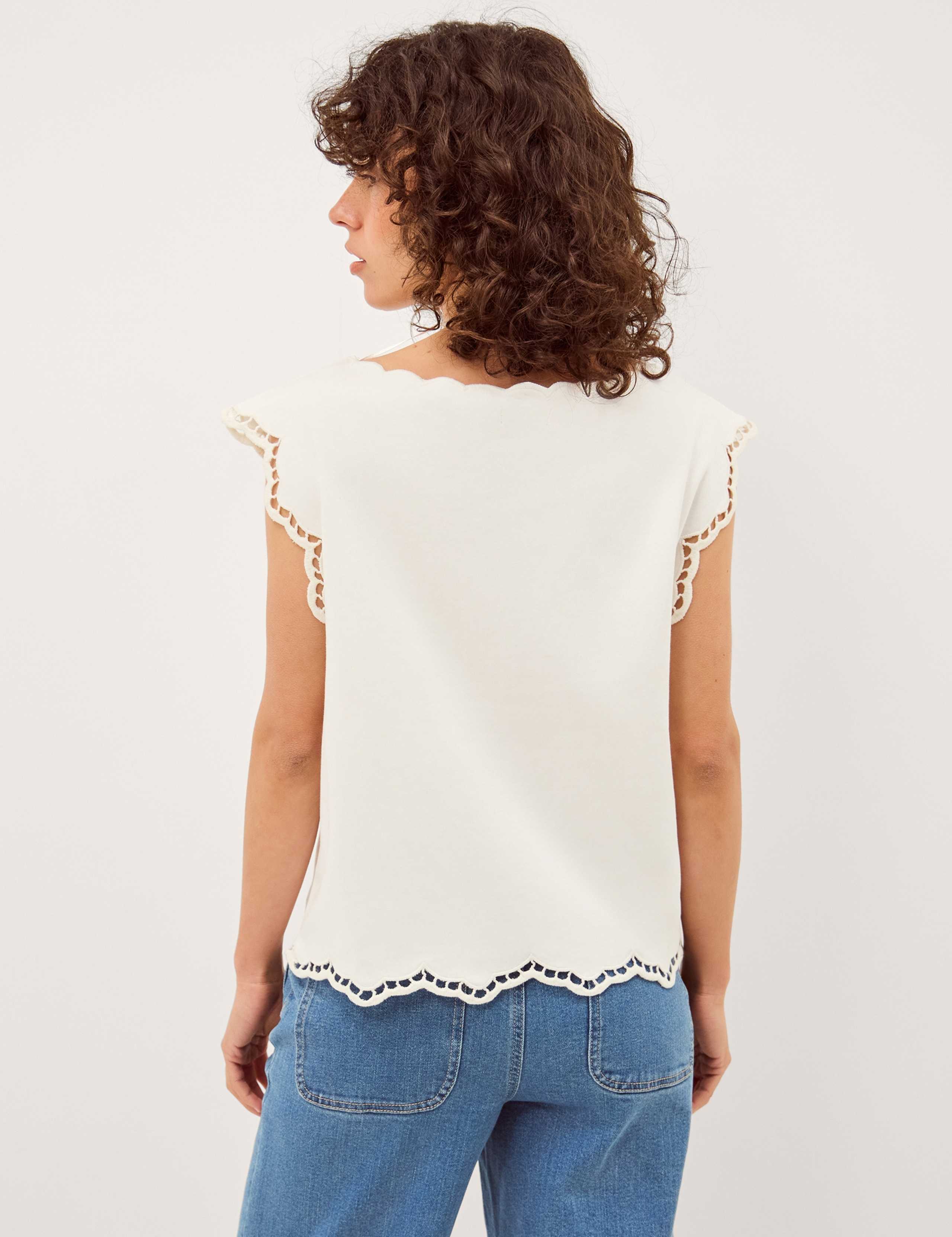Pure Cotton Cut Out Blouse 3 of 4