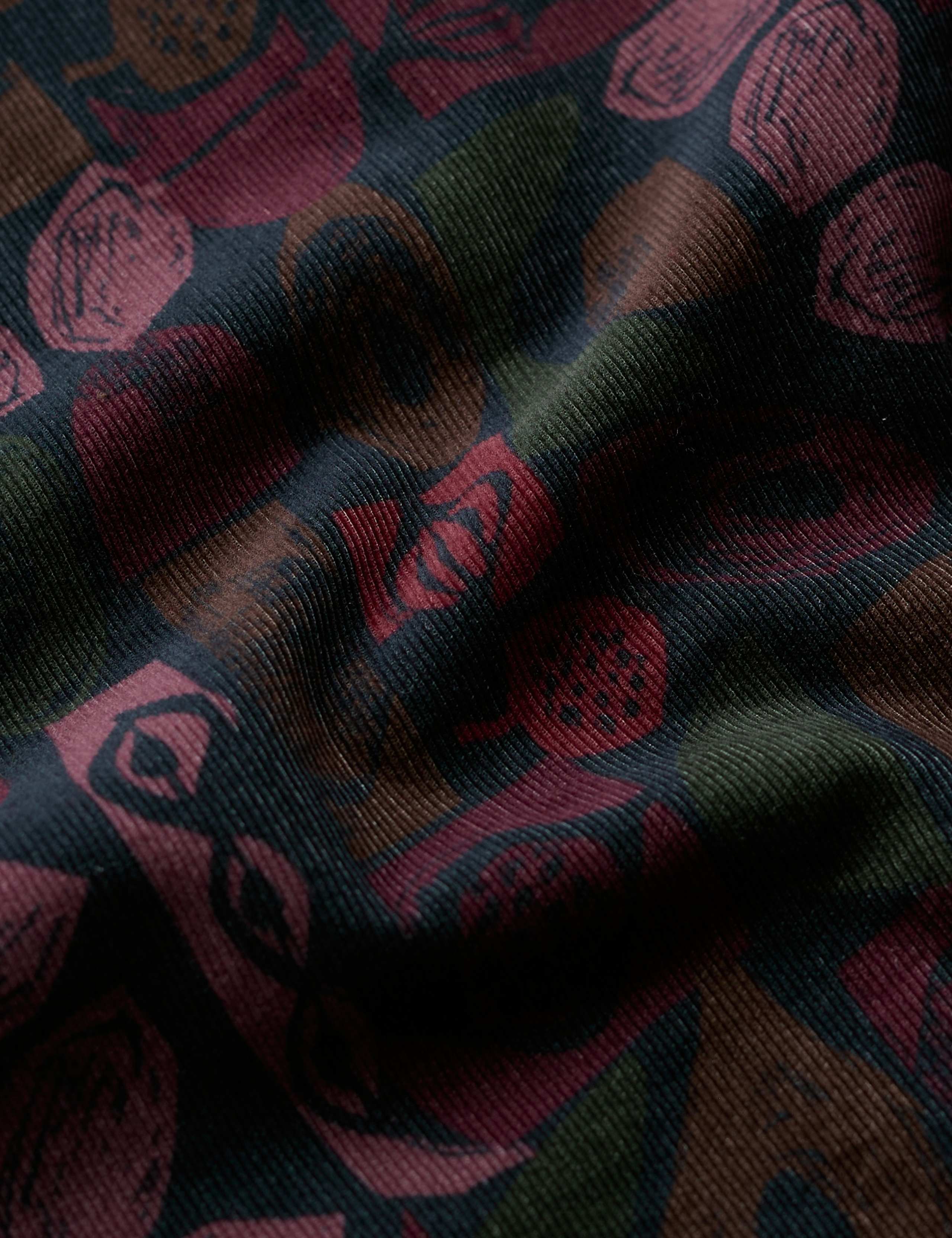Corduroy Printed Knee Length A-Line Skirt 5 of 5