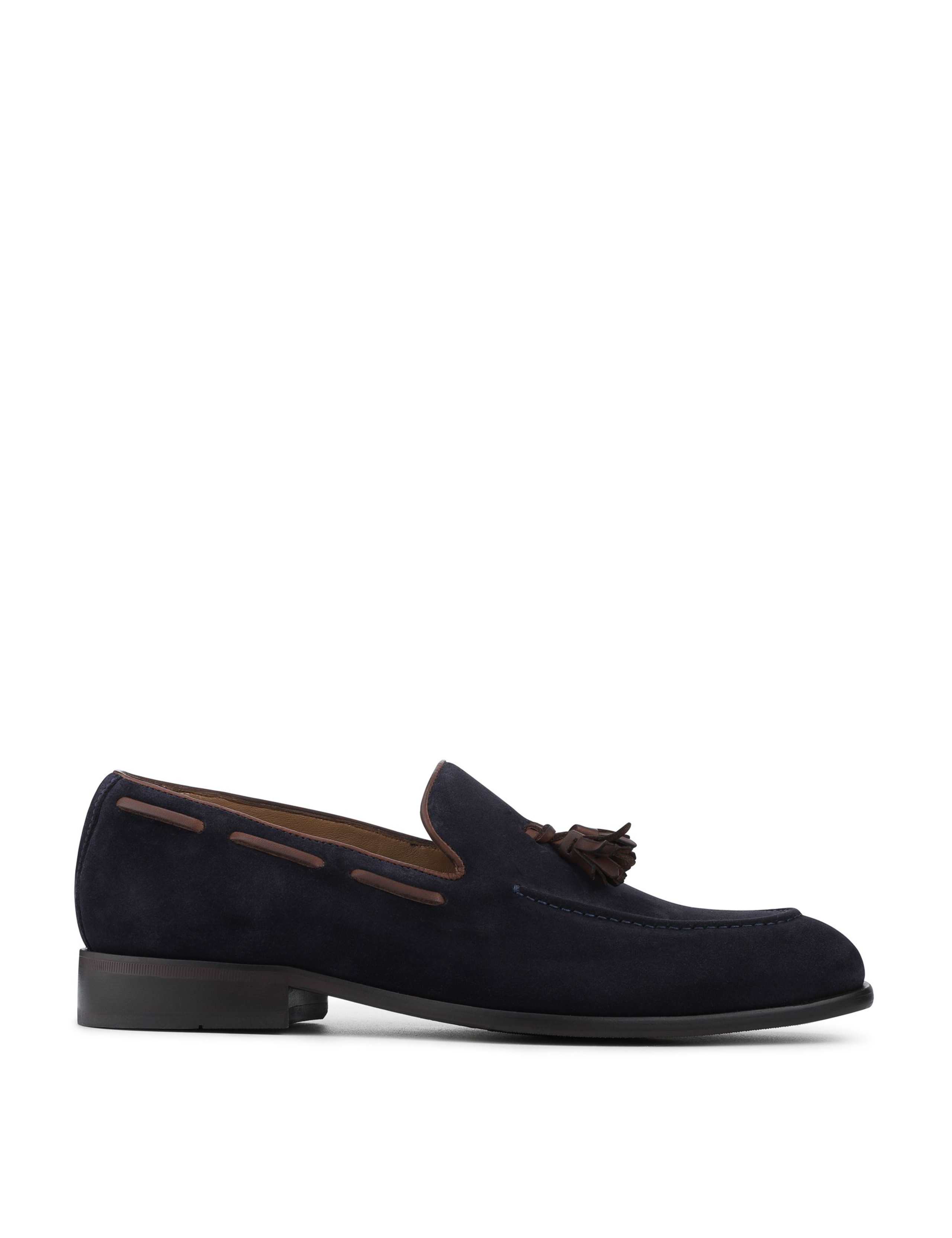 Suede Slip On Tassel Loafers 1 of 6
