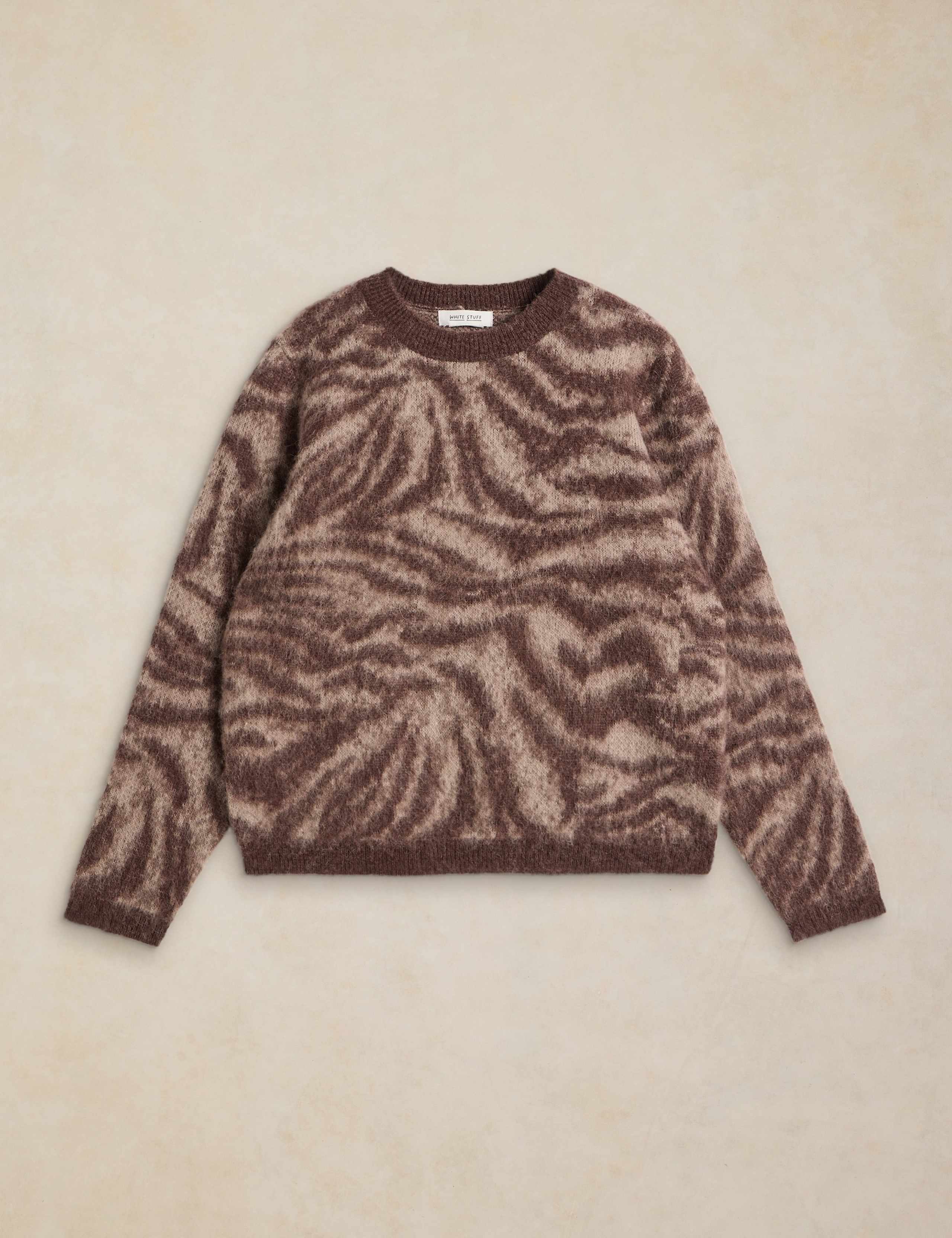 Fluffy Animal Print Jumper with Wool 2 of 6