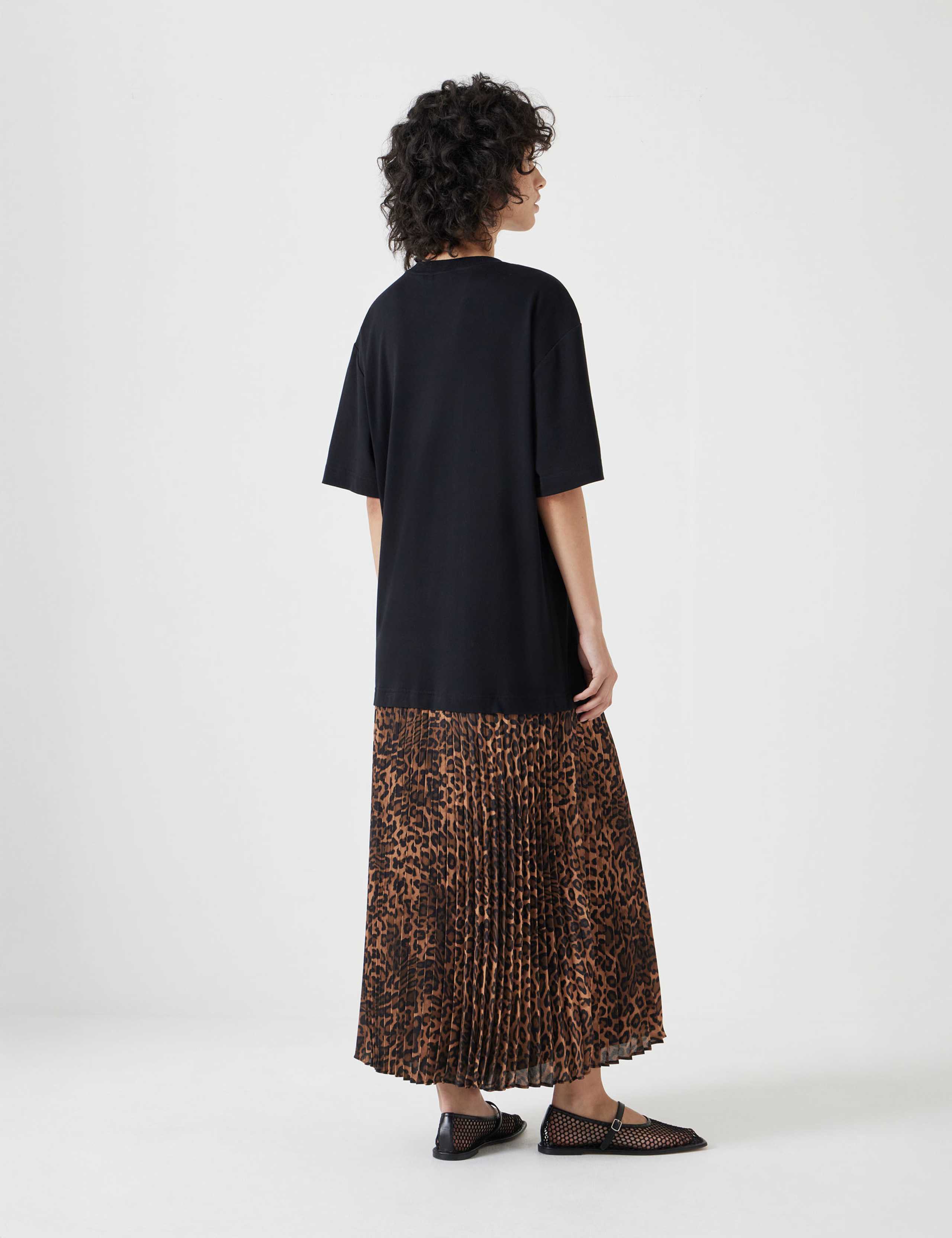 Cotton Rich Animal Print Midi T-Shirt Dress 3 of 6