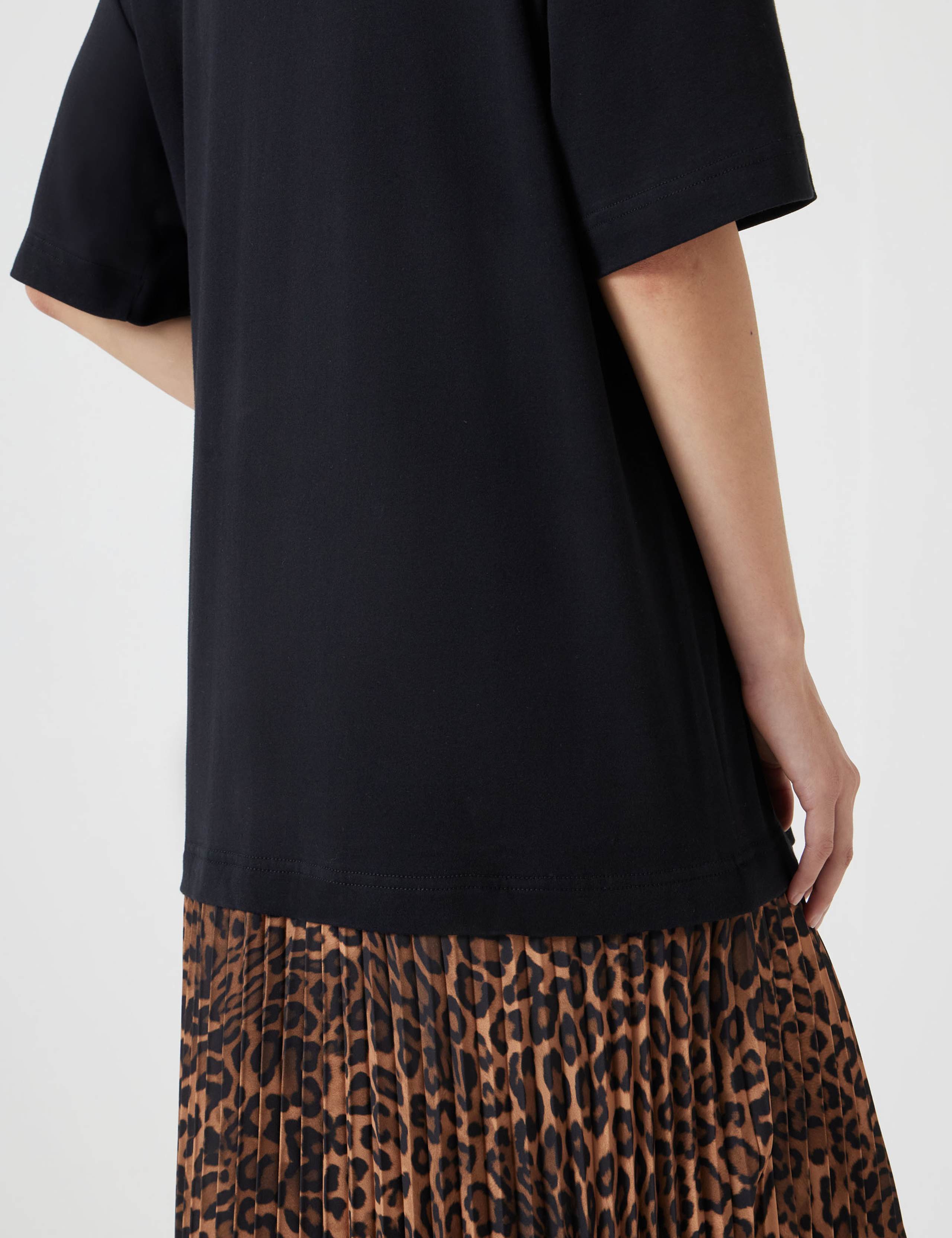 Cotton Rich Animal Print Midi T-Shirt Dress 4 of 6
