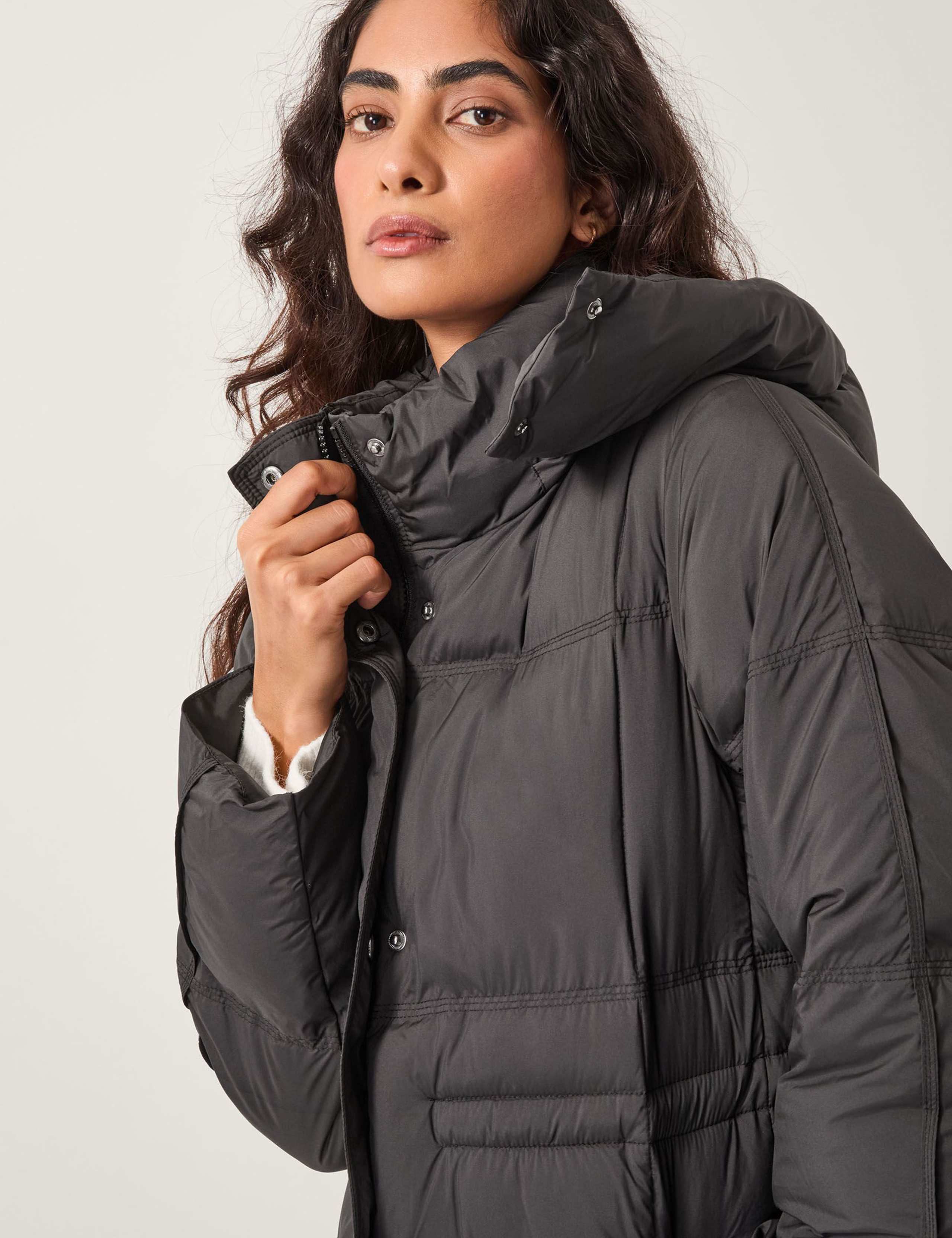 Hooded Longline Puffer Coat 3 of 4