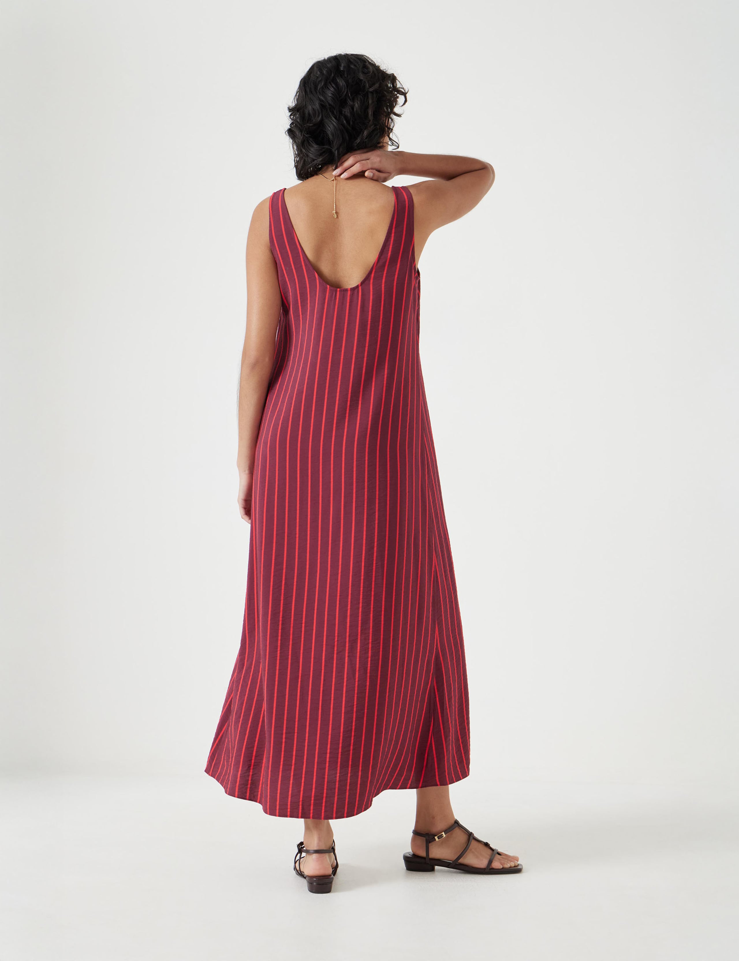 Striped Scoop Neck Maxi Column Dress 5 of 5