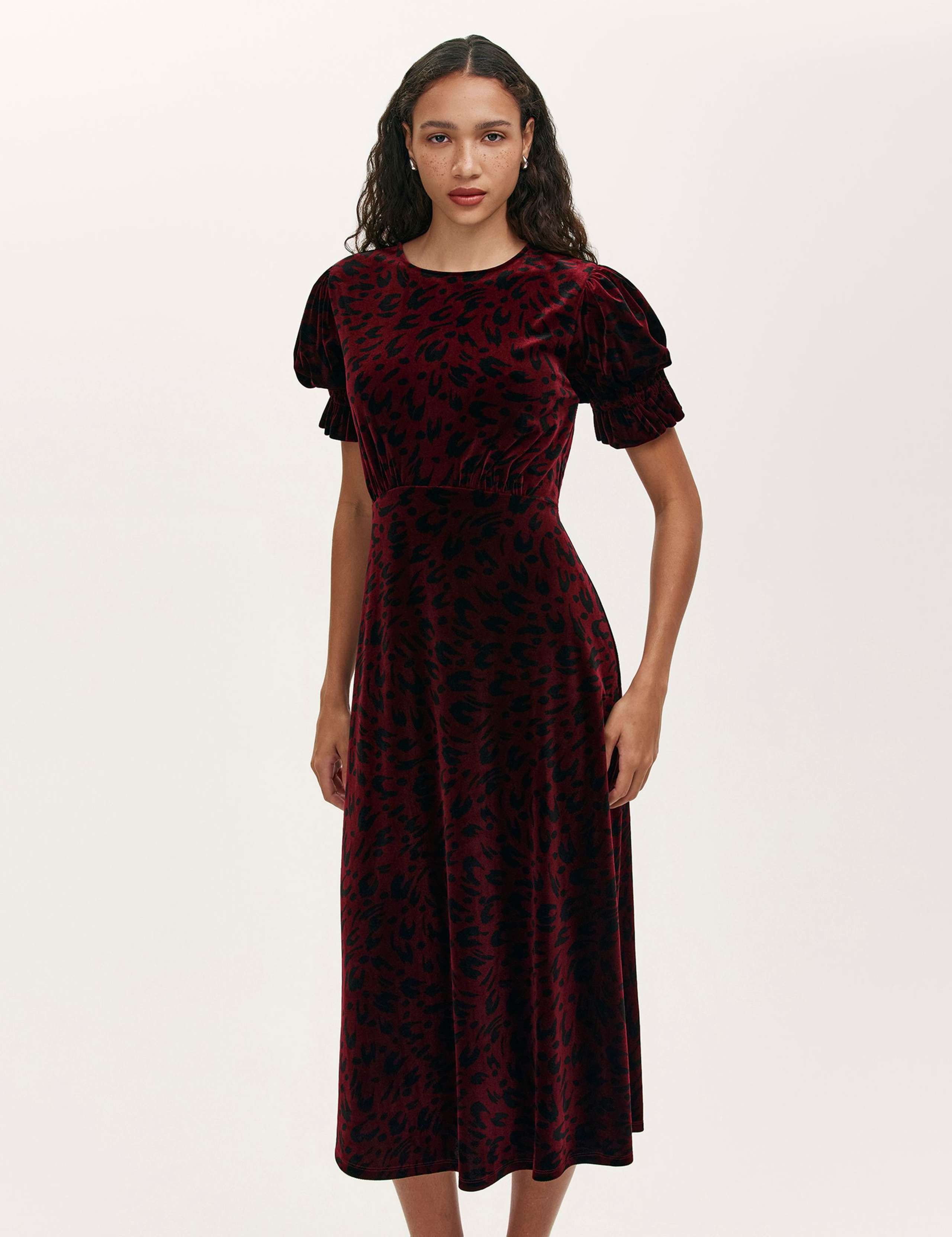 Cotton Rich Round Neck Midi Tea Dress 5 of 5