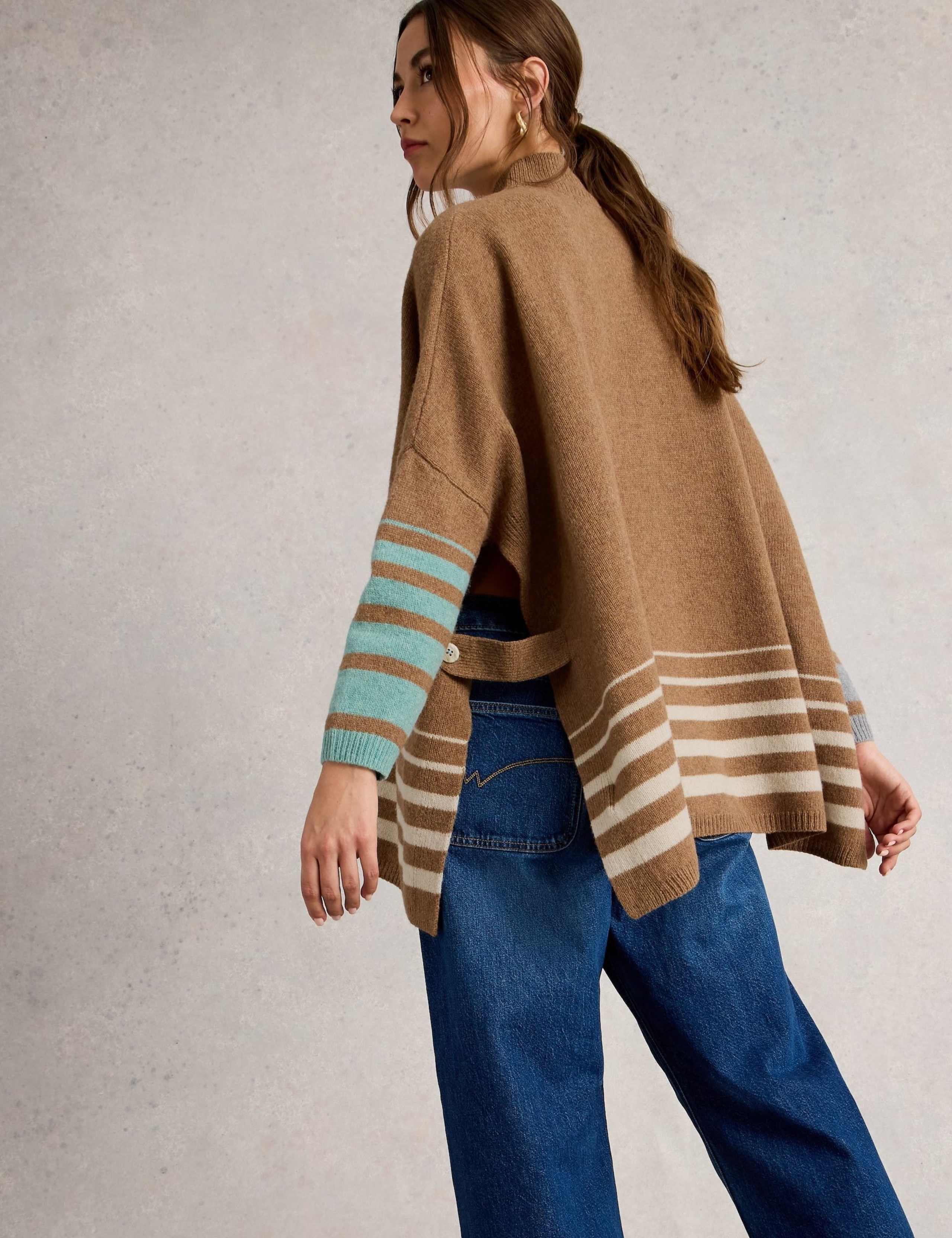 Wool Rich Side Slit Poncho 2 of 6