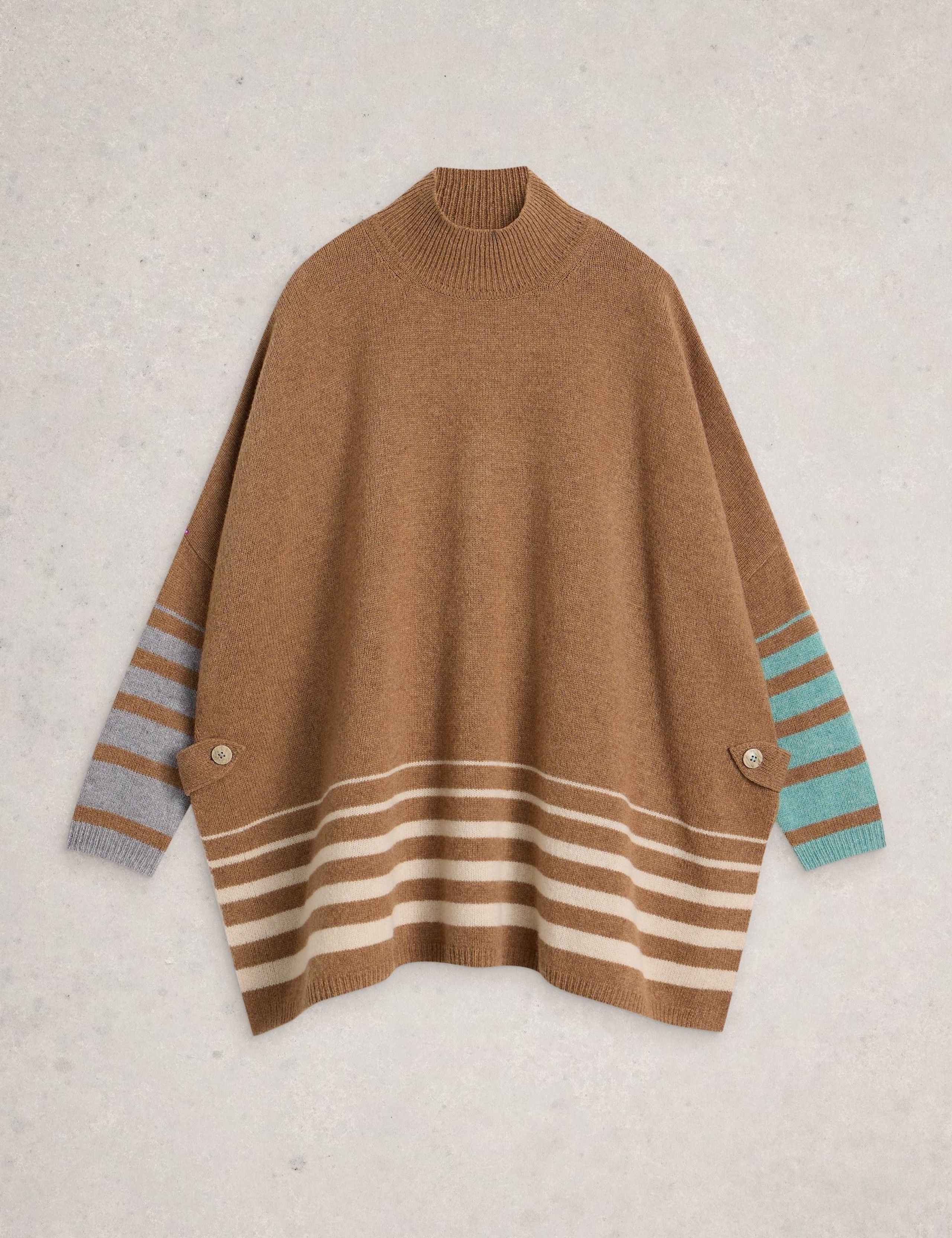 Wool Rich Side Slit Poncho 6 of 6