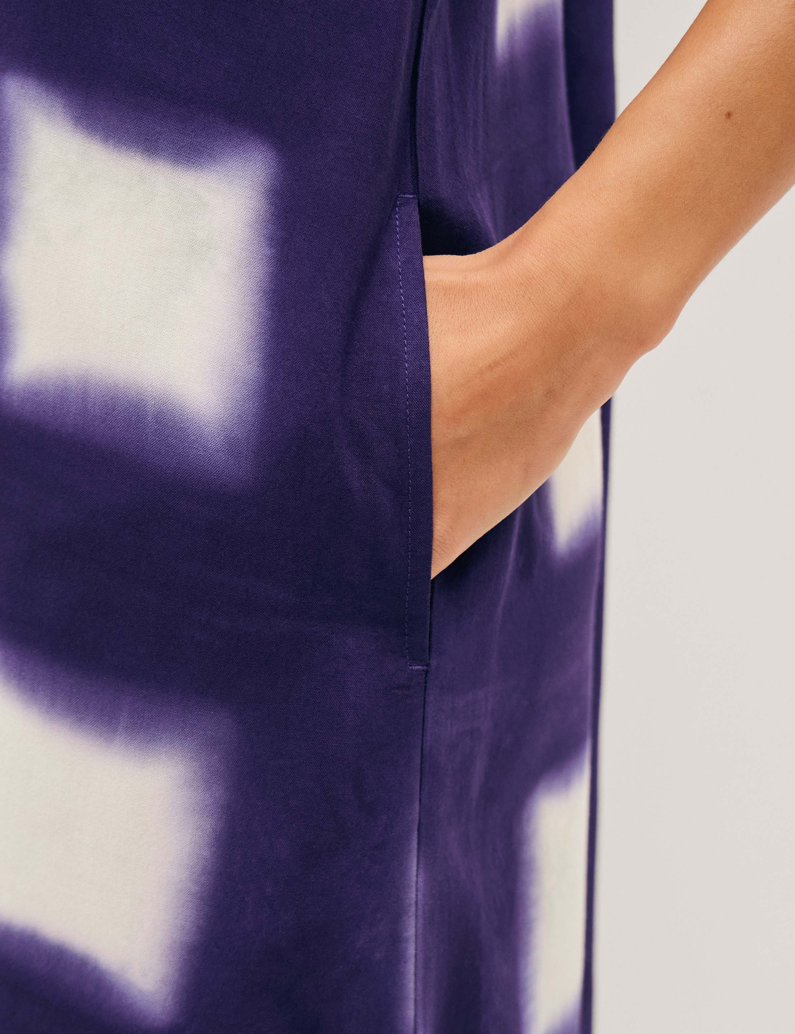 Geometric Tie Dye V-Neck Relaxed Jumpsuit 4 of 4