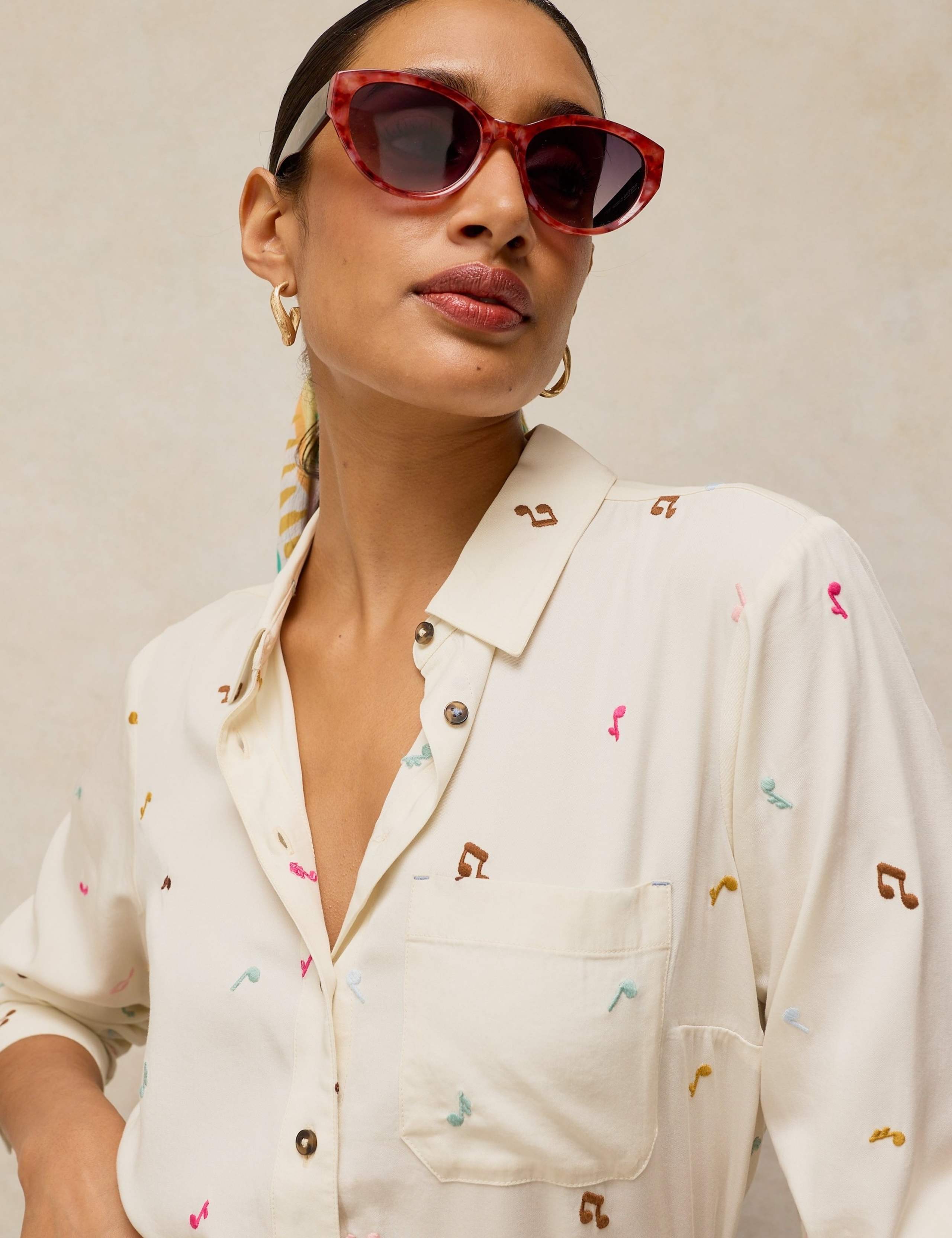Lyocell Rich Embroidered Shirt 5 of 6