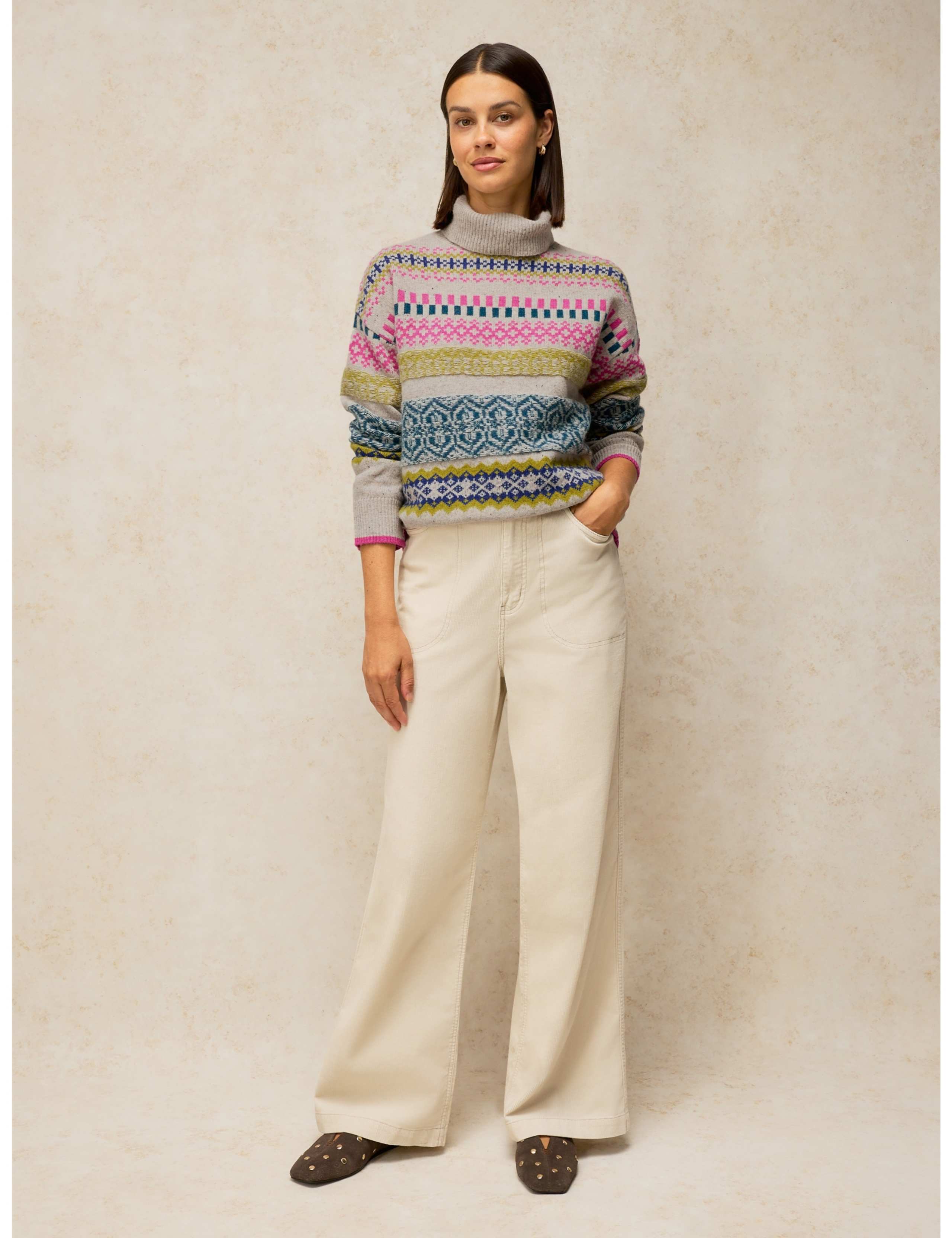 Wool Rich Fair Isle Roll Neck Jumper 3 of 6
