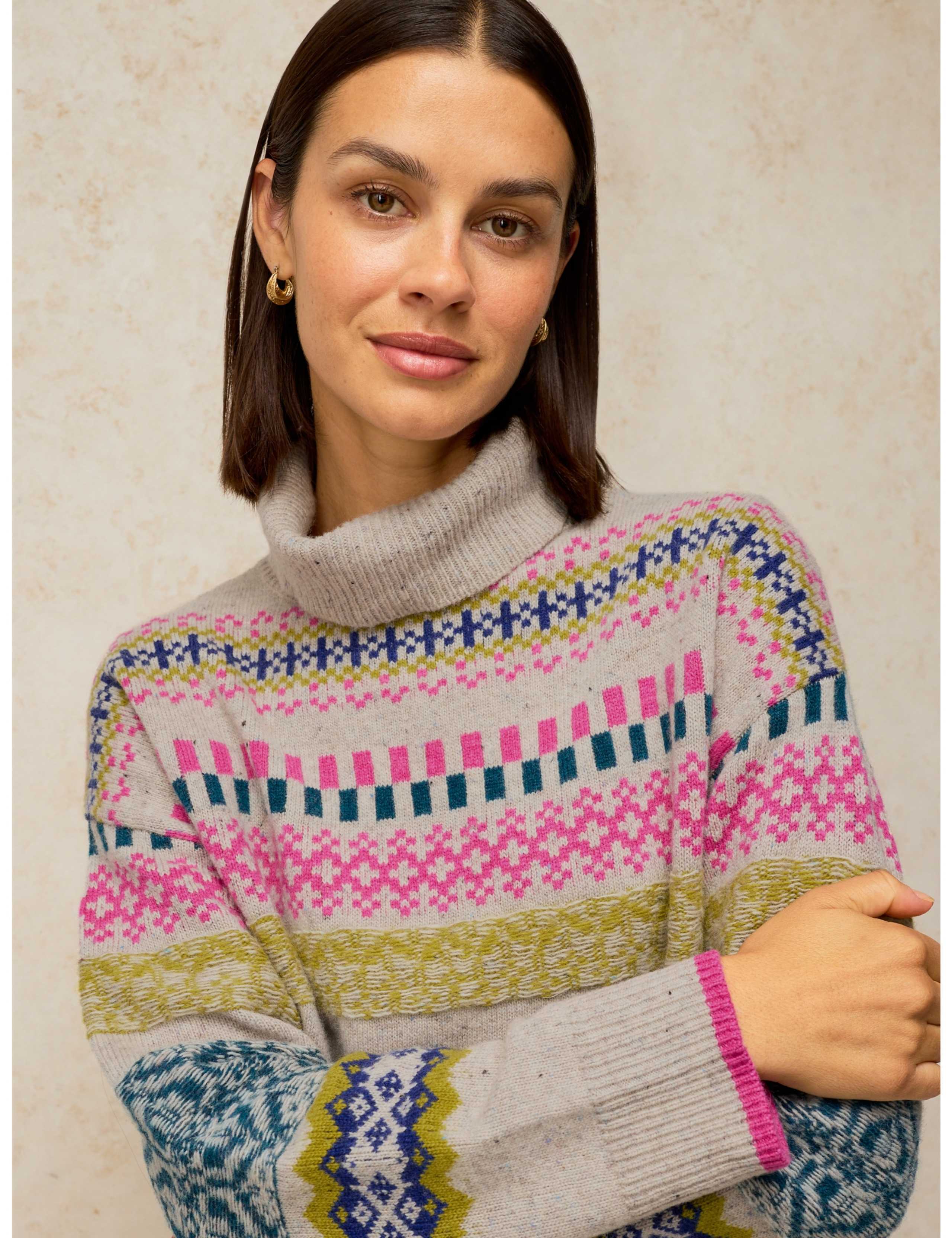 Wool Rich Fair Isle Roll Neck Jumper 5 of 6