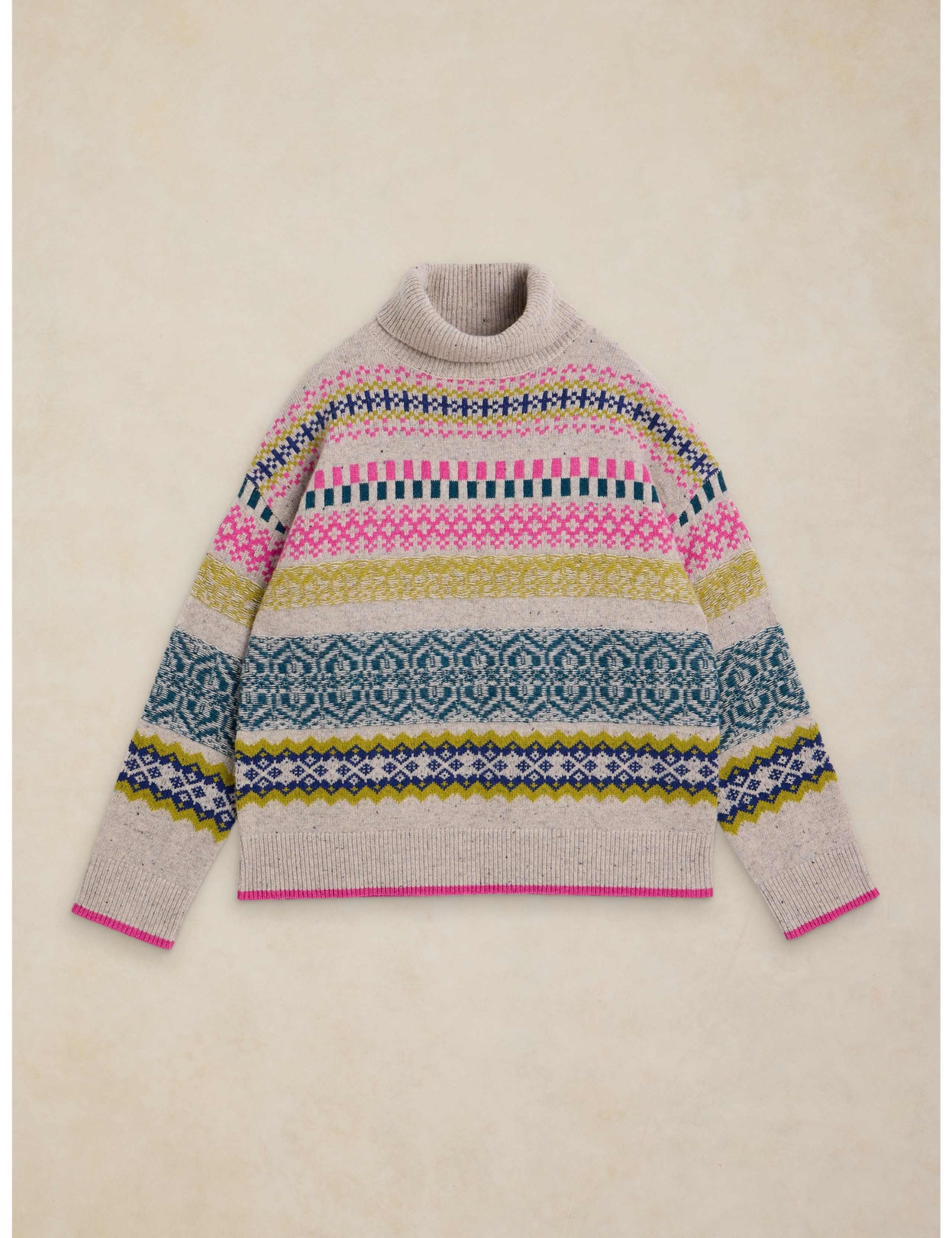 Wool Rich Fair Isle Roll Neck Jumper 2 of 6