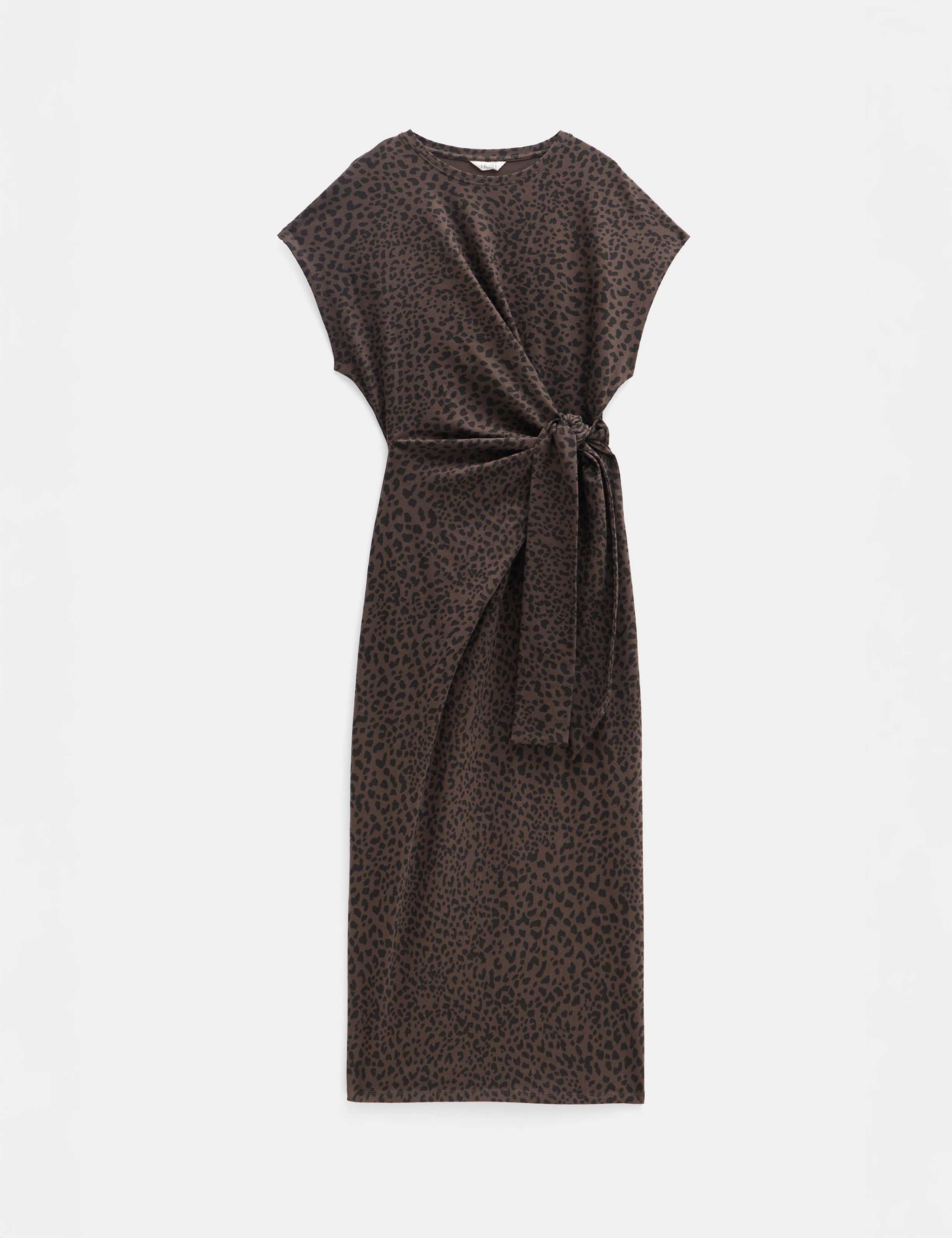 Jersey Animal Print Midi Bodycon Dress 2 of 5