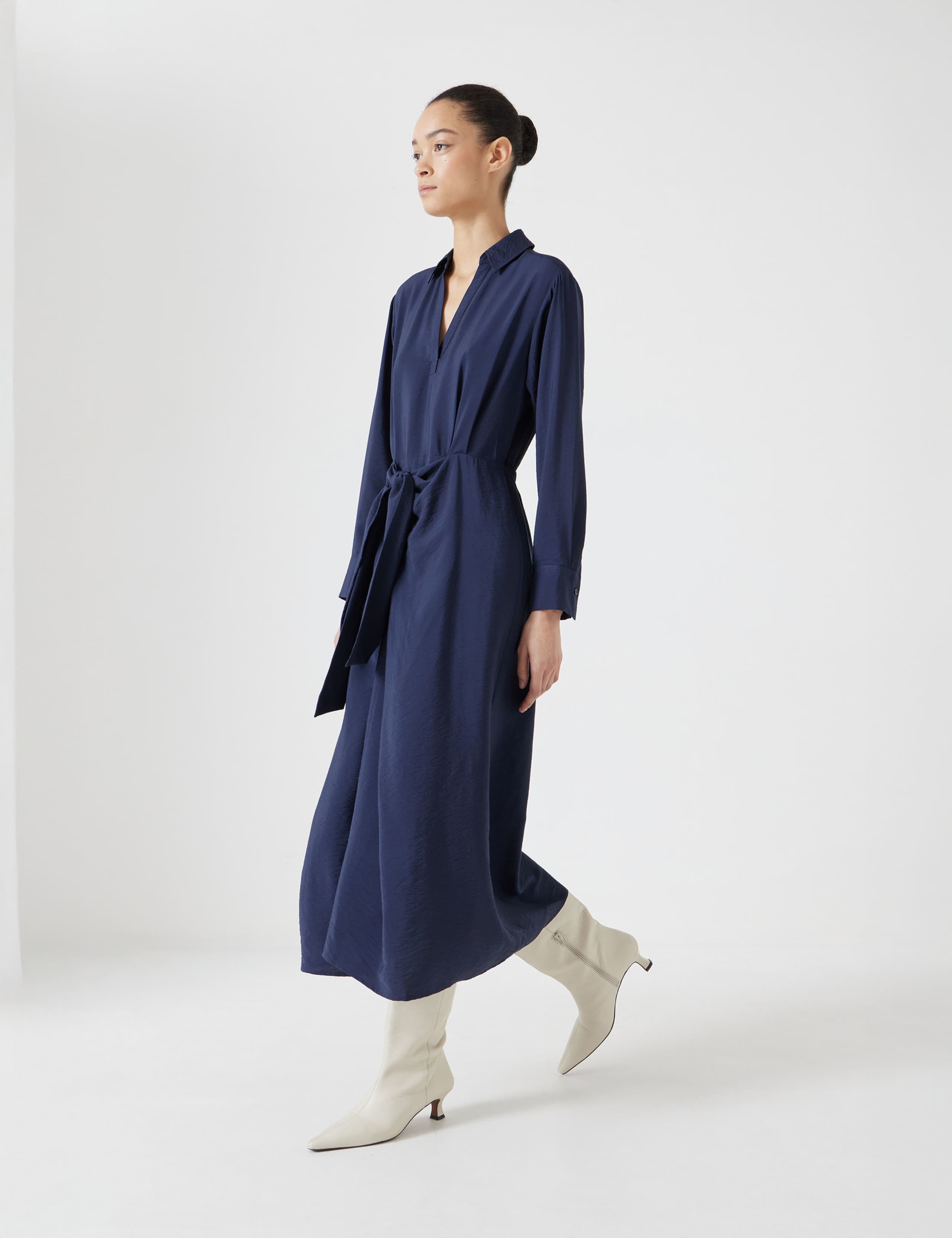 Tie Front Maxi Waisted Dress 4 of 6