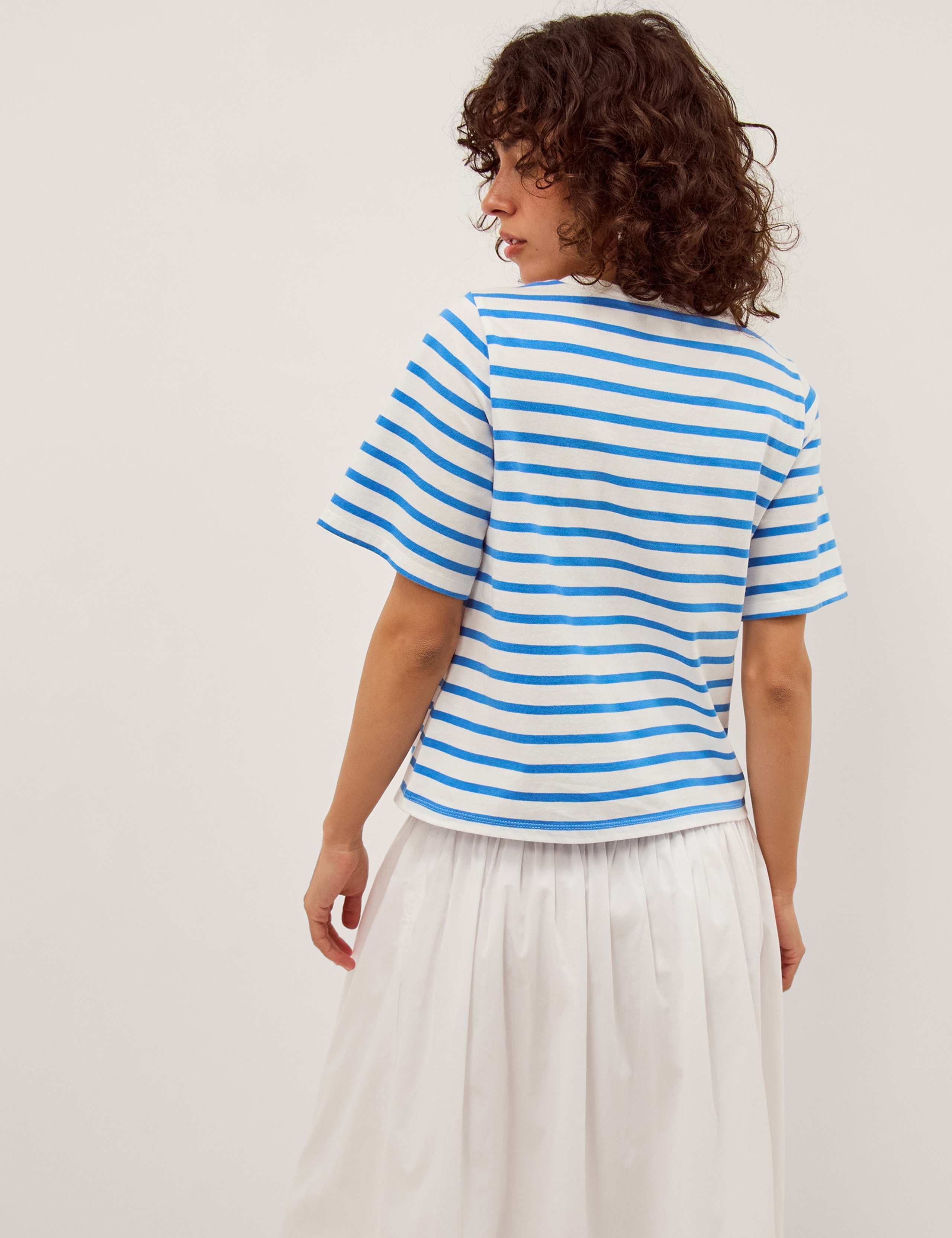Jersey Embroidered Lemon Striped T-Shirt 3 of 4