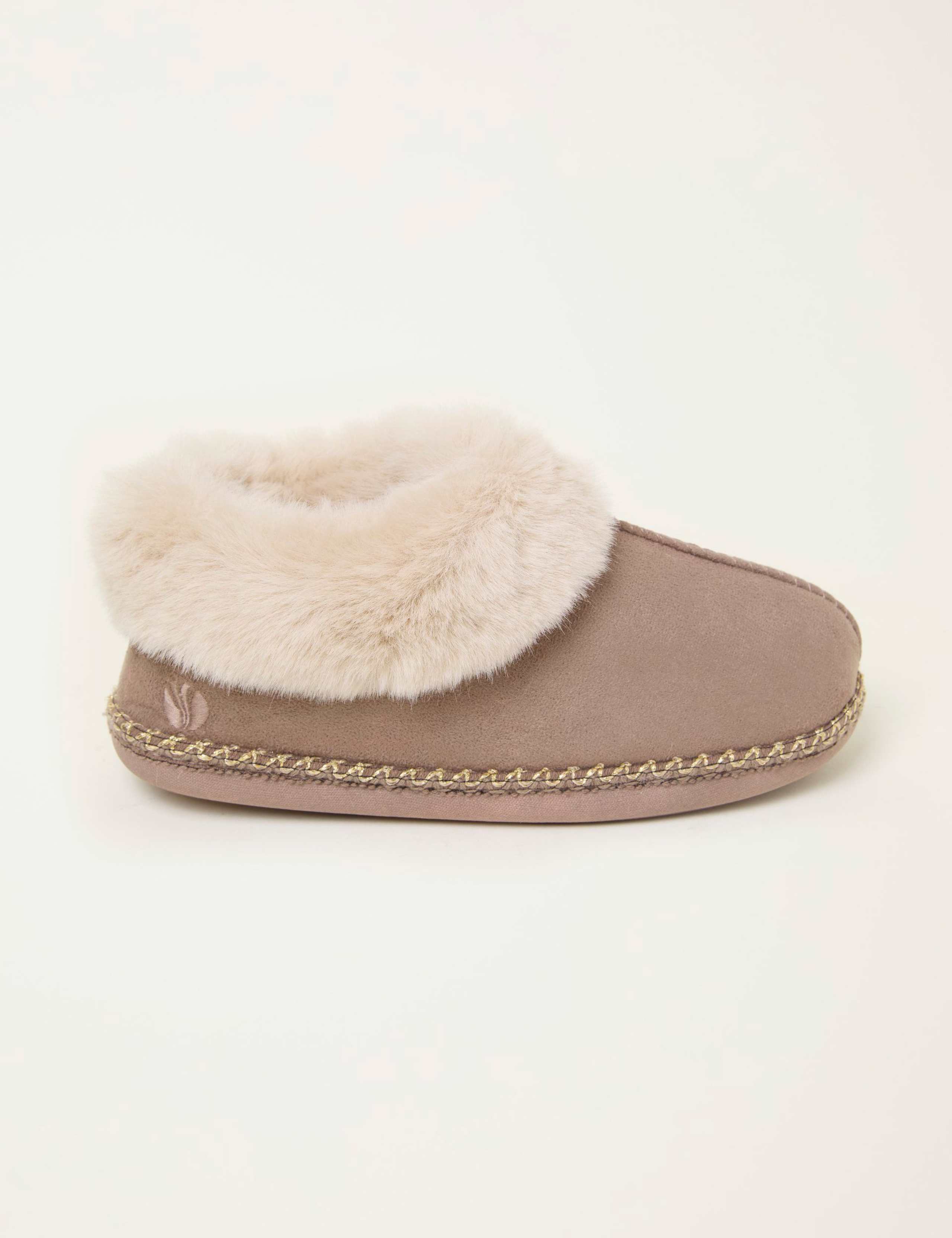 Faux Fur Cuff Slipper Boots 2 of 3