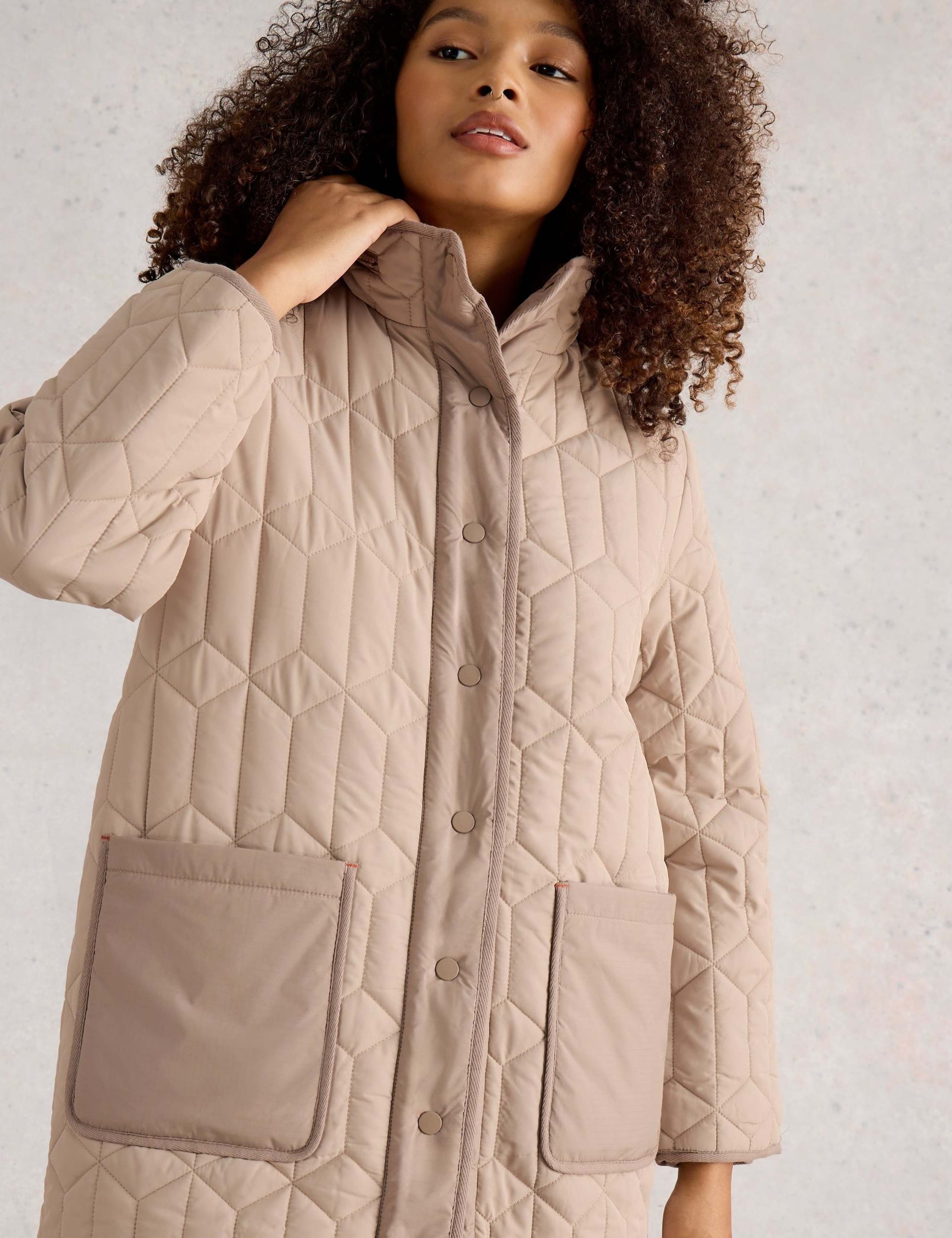 Quilted Hooded Borg Lined Coat 3 of 6