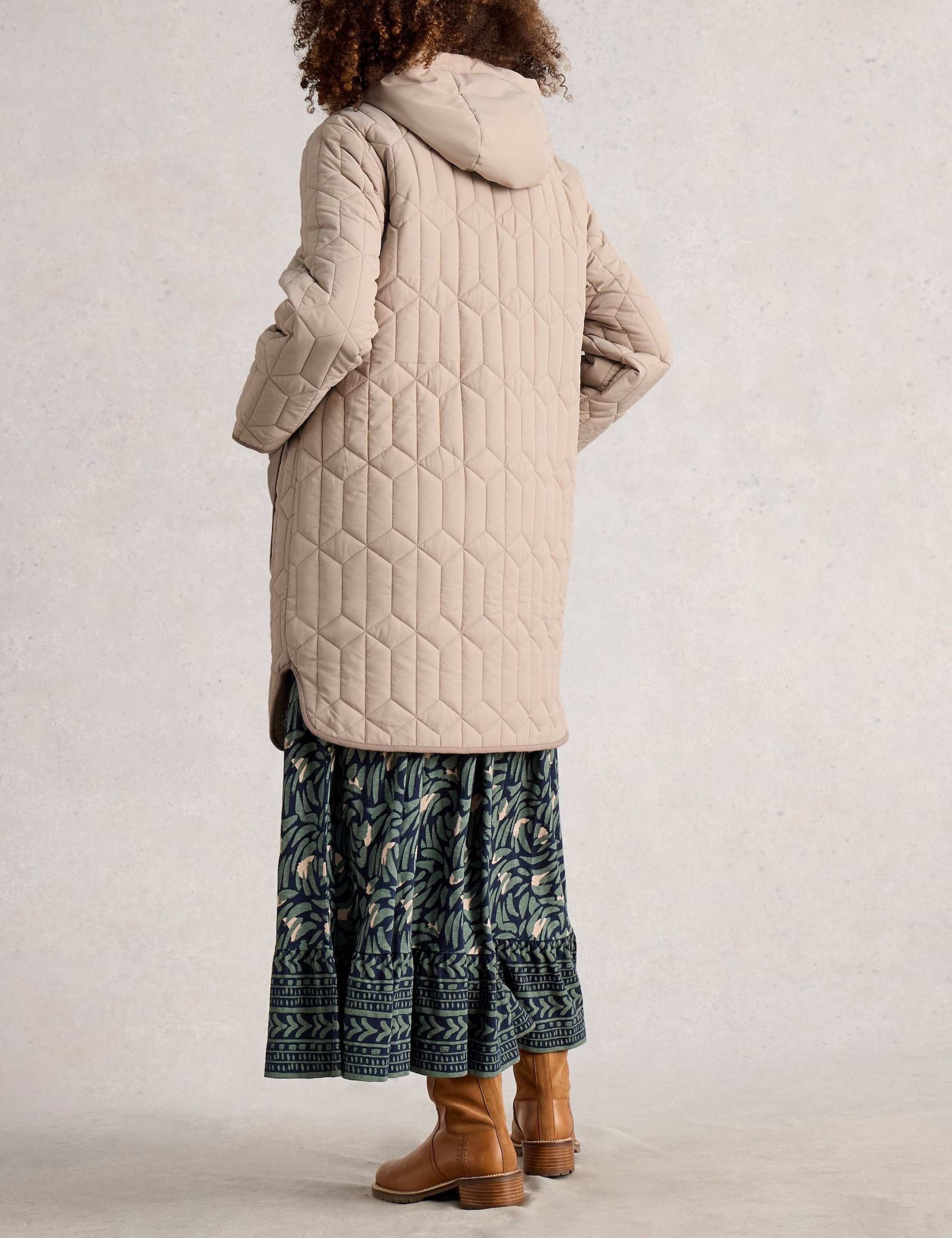Quilted Hooded Borg Lined Coat 4 of 6