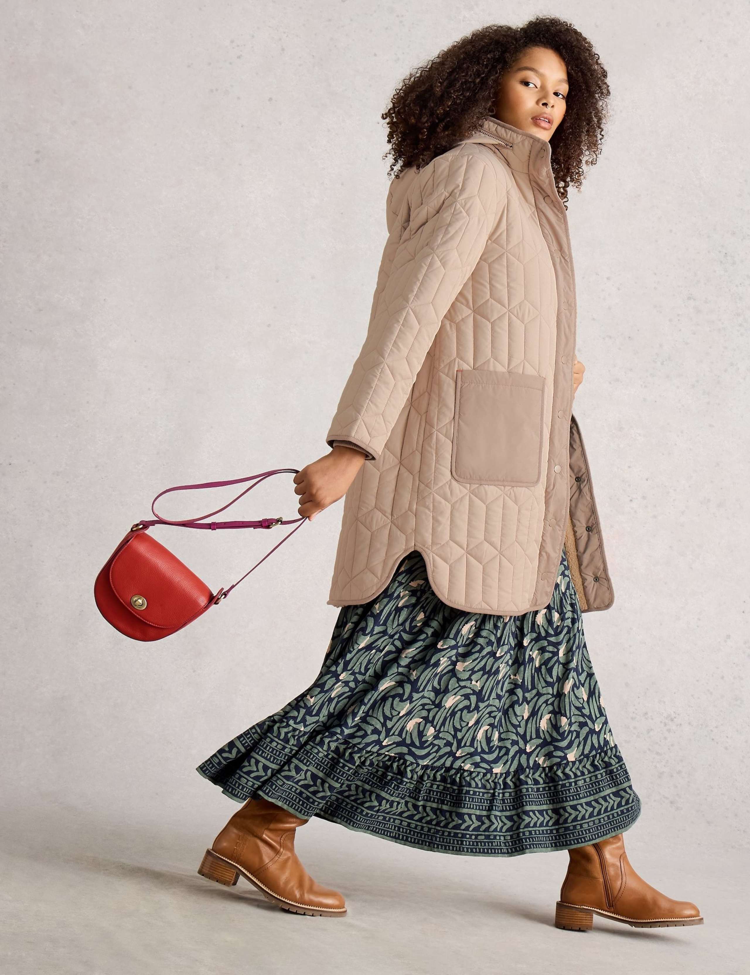 Quilted Hooded Borg Lined Coat 6 of 6