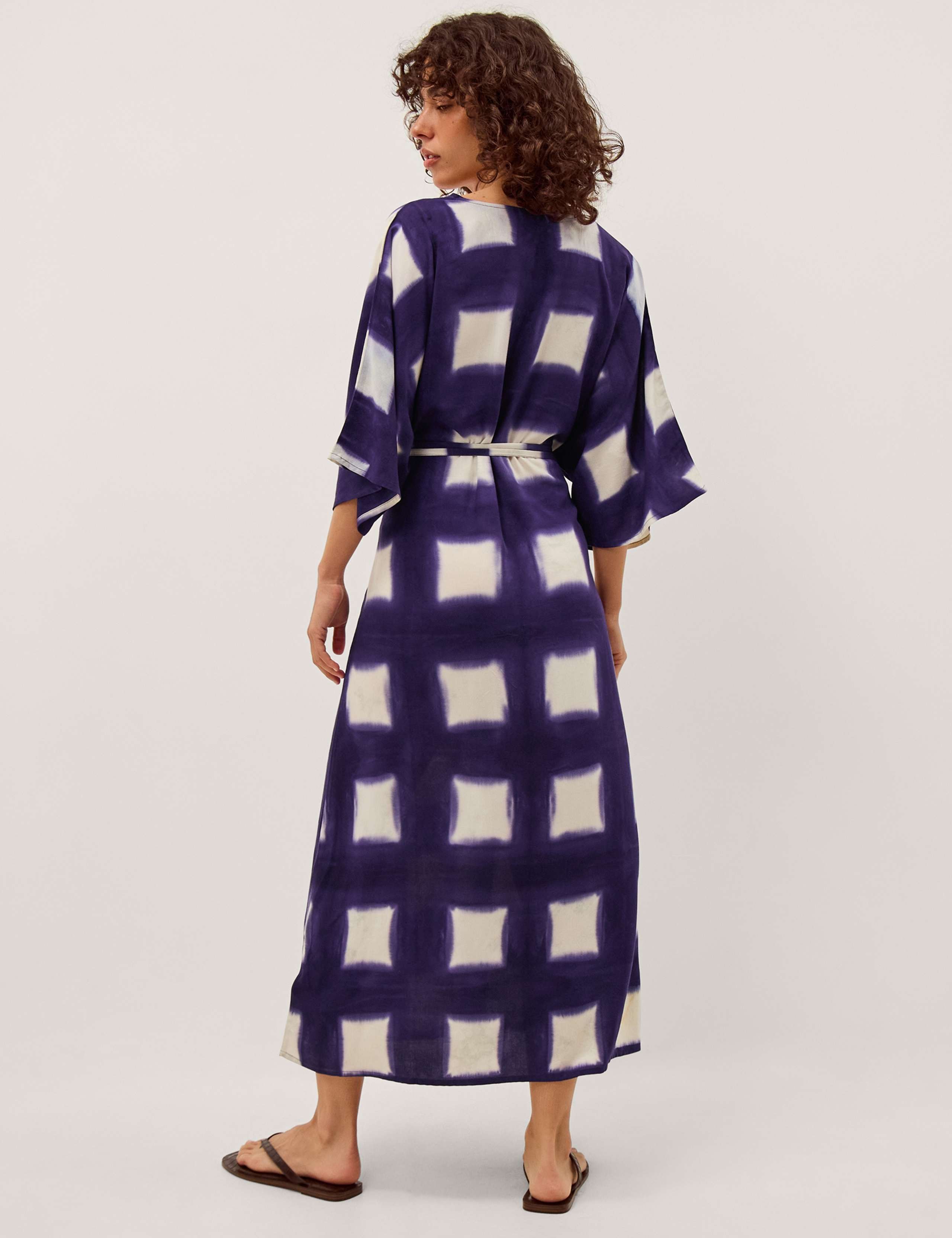 Check Midaxi Kaftan Dress 3 of 5