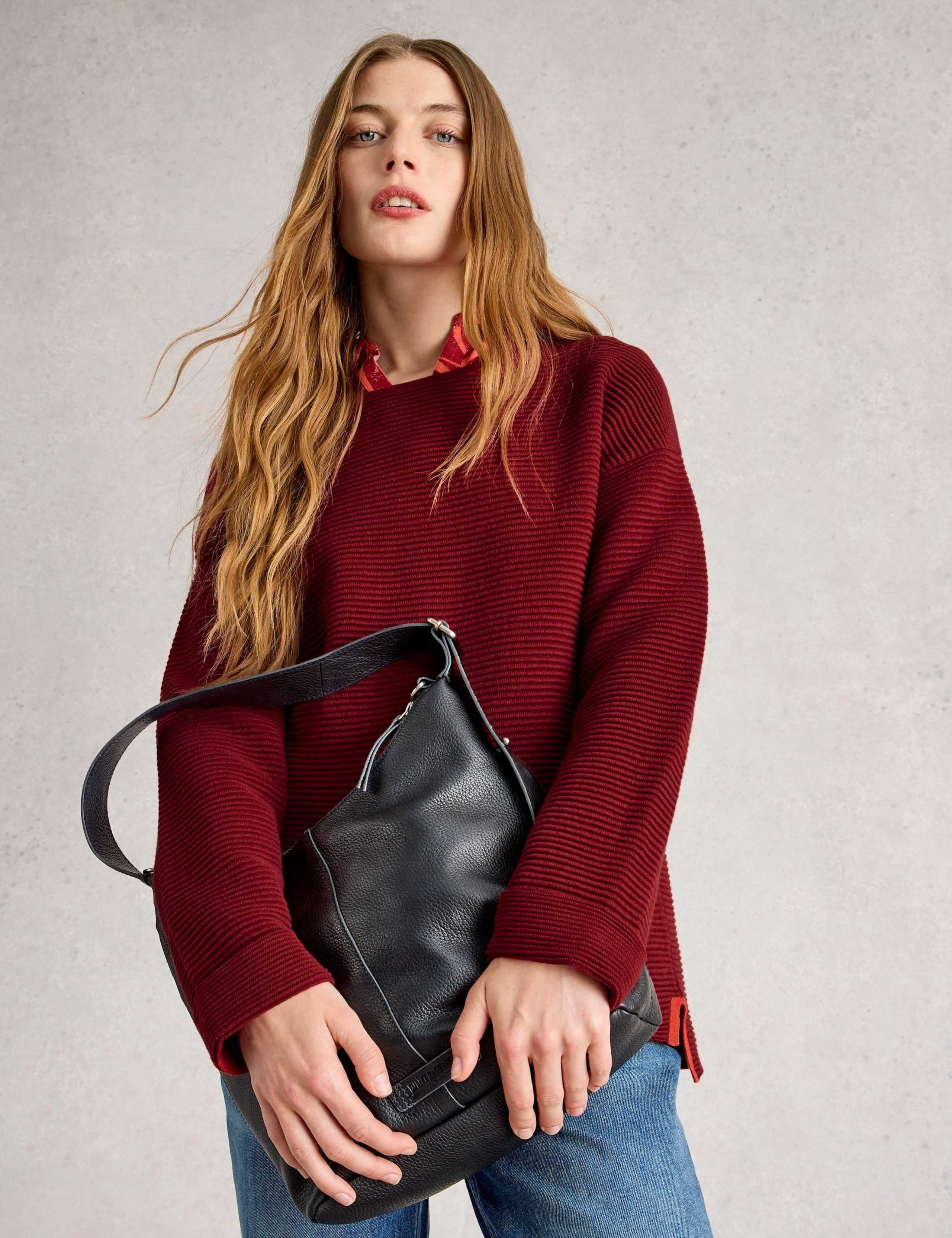 Pure Cotton Ribbed Crew Neck Jumper 3 of 6