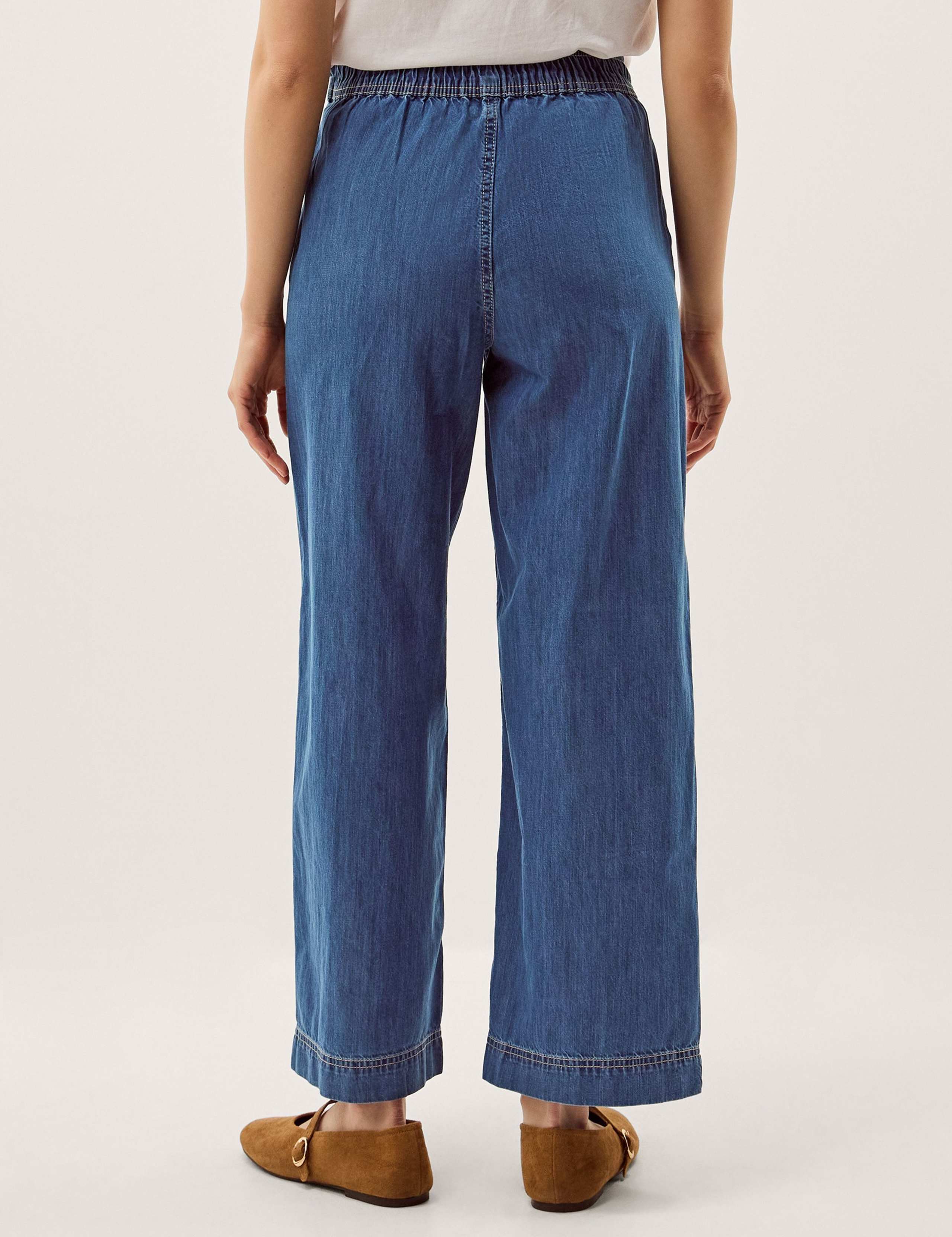 High Waisted Wide Leg Cropped Jeans 3 of 5