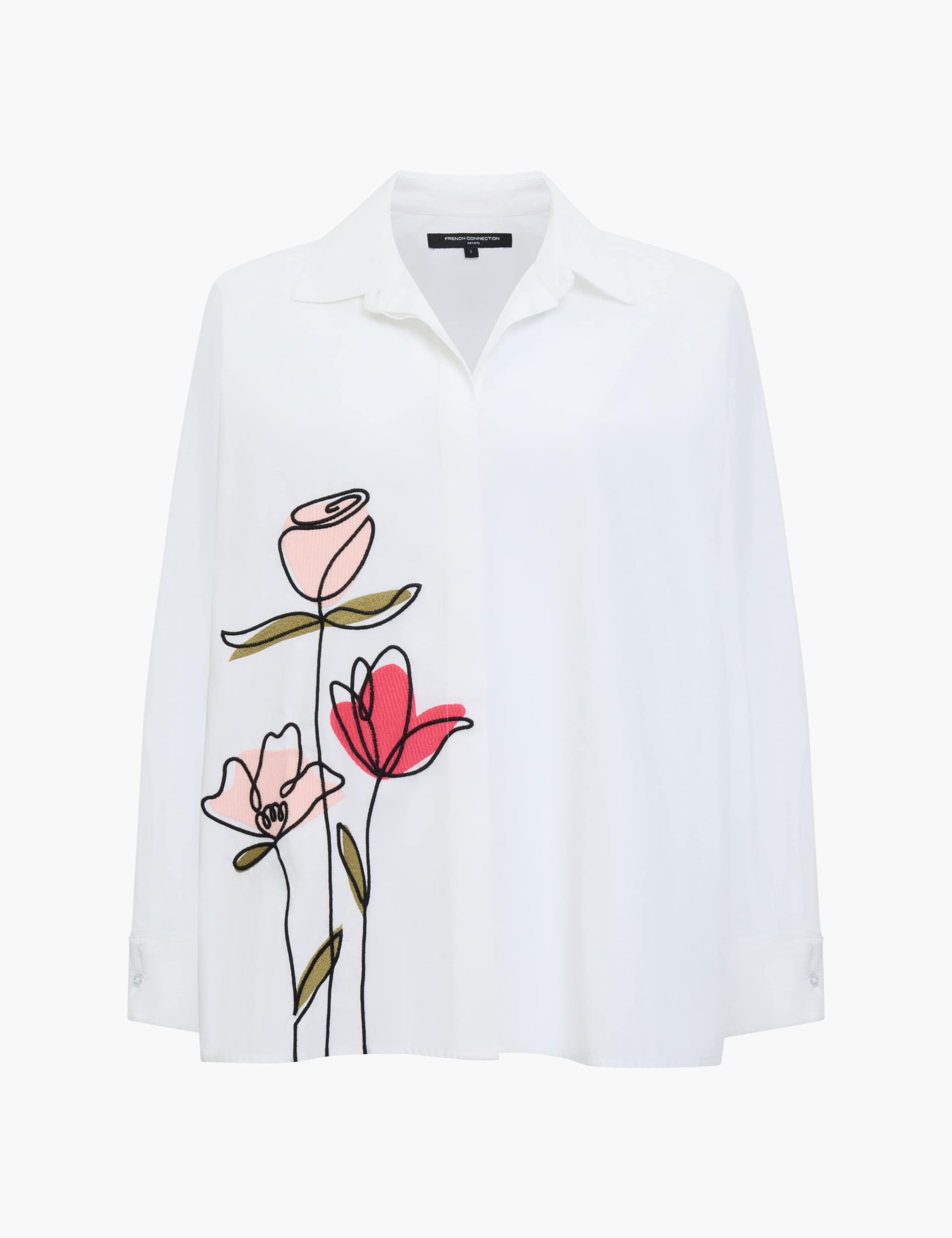 Pure Cotton Floral Embroidered Shirt 2 of 6