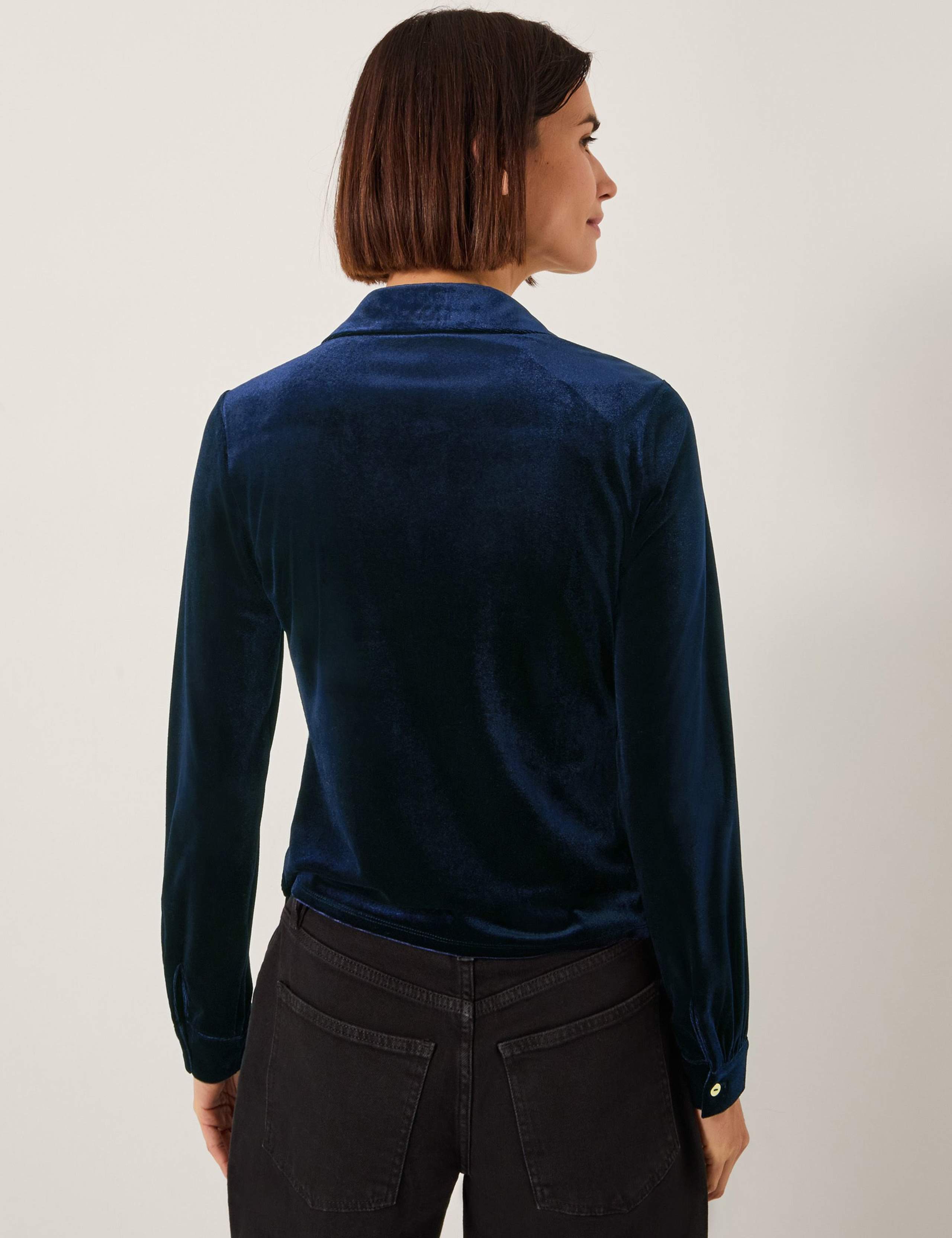Velvet Smocked Shirt 3 of 5